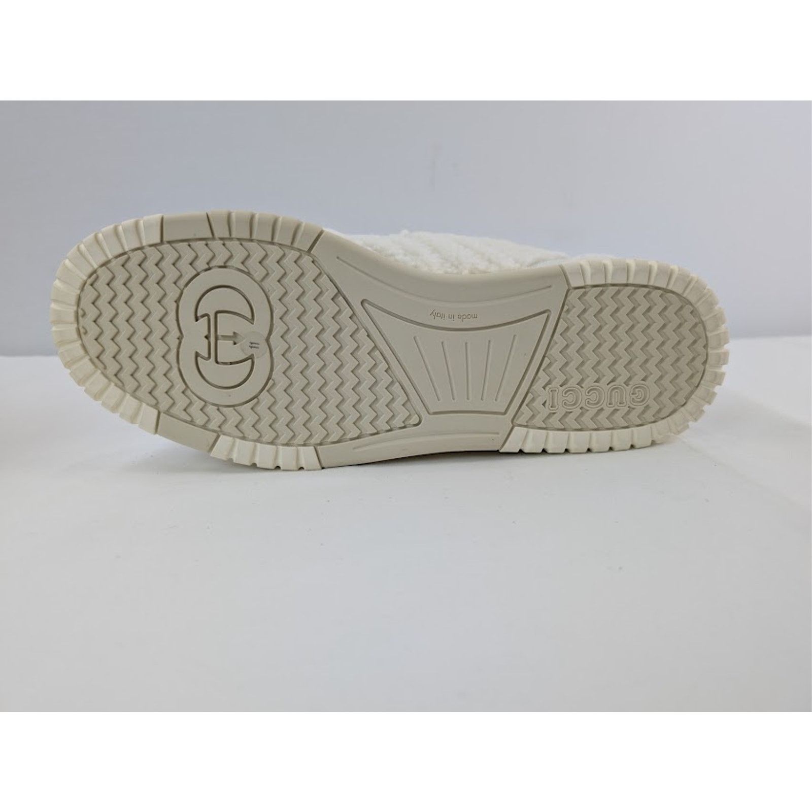 Gucci o1rshd1 Leather Re-Web Sneaker in White Merino Wool-Effect Size US 10 / EU 43 - 12 Thumbnail