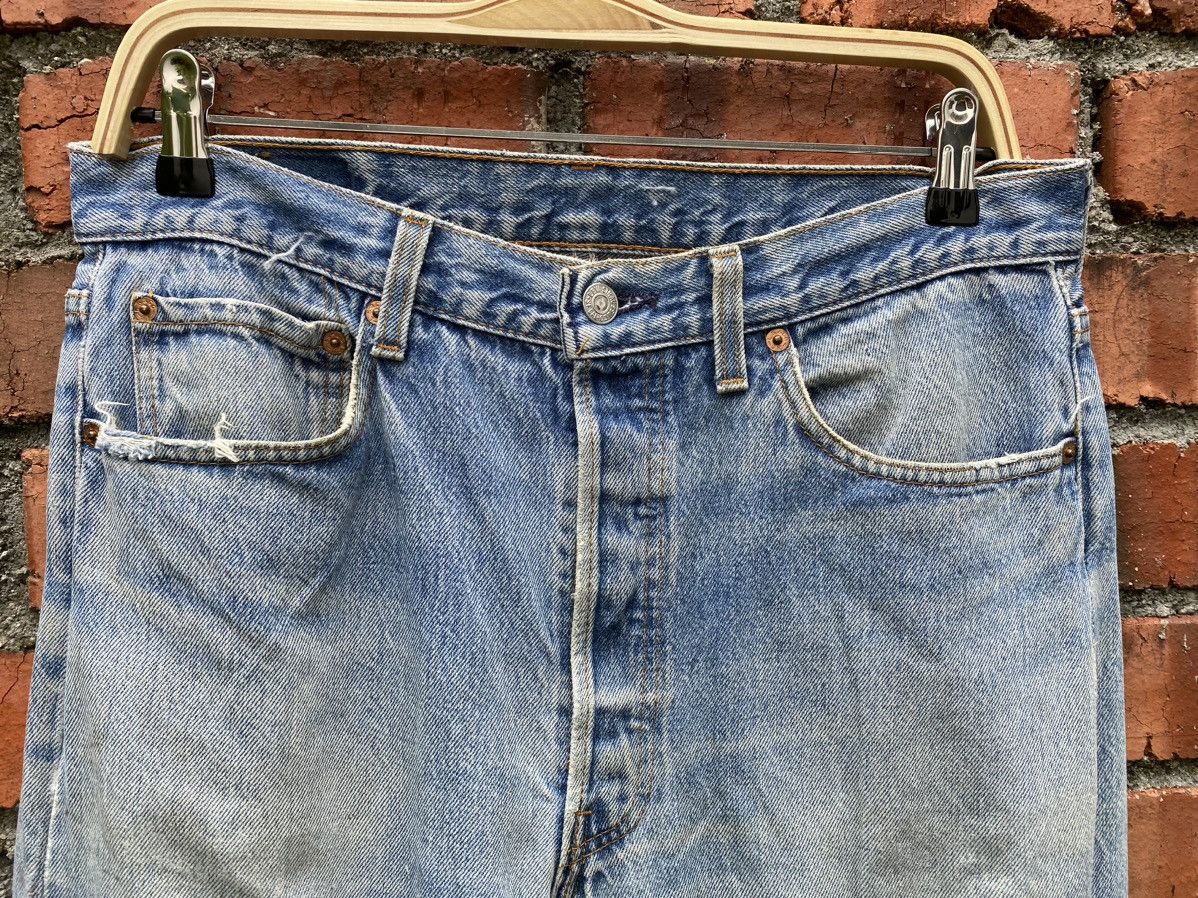 Levi's × Levi's Vintage Clothing × Vintage W33x29 vintage levi's 501 distressed denime made in USA Size US 33 - 3 Thumbnail