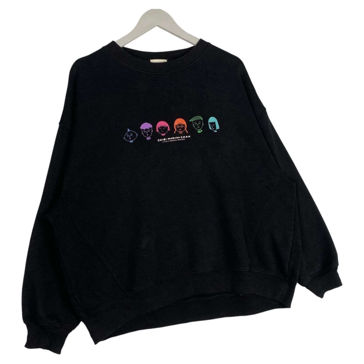GU × Vintage Vintage GU Chibi Maruko Chan Crewneck Sweatshirt Black Size XL / US 12-14 / IT 48-50 - 3 Thumbnail