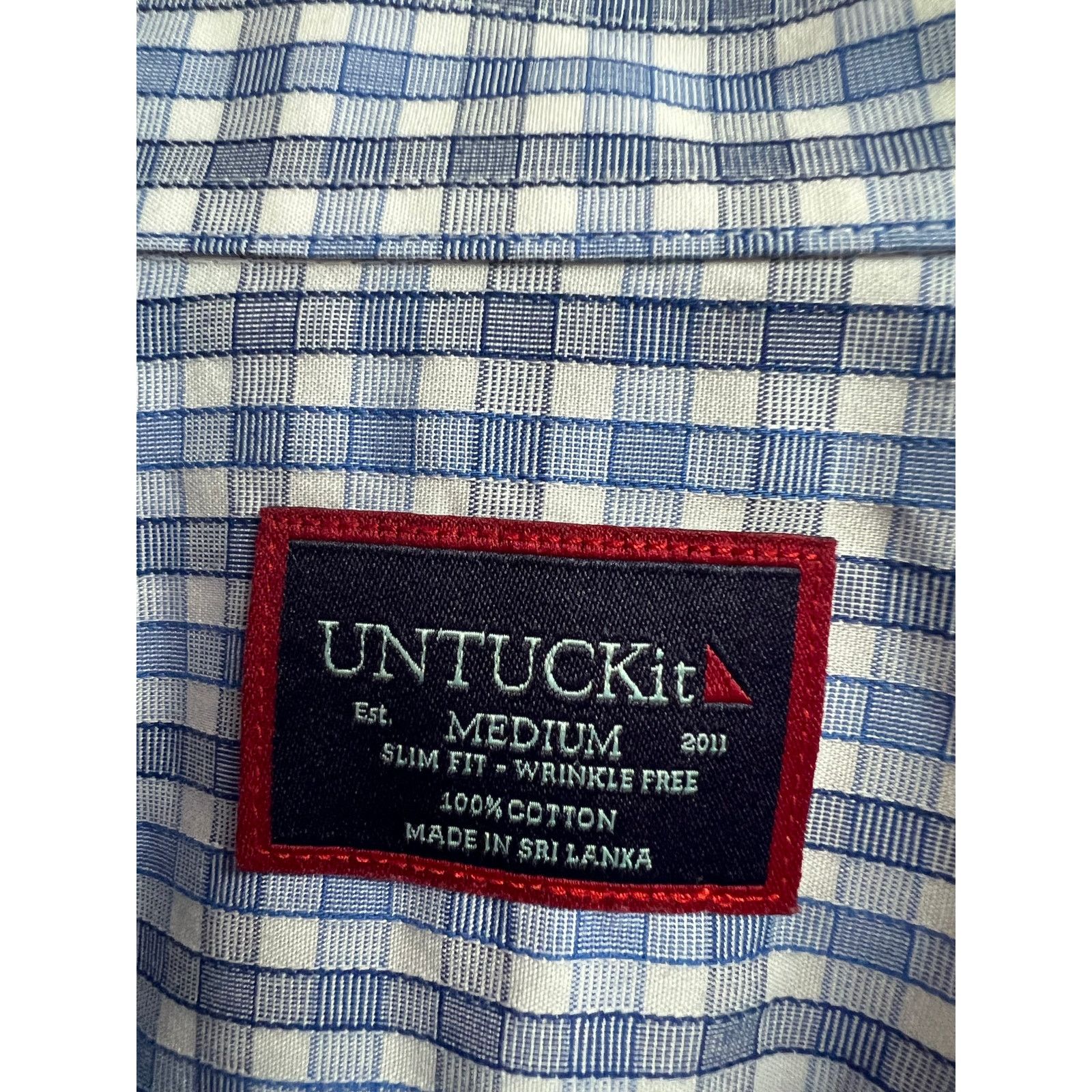 UNTUCKit UNTUCKit Men's Slim Fit 100% Cotton Wrinkle Free Medium Size US M / EU 48-50 / 2 - 2 Thumbnail
