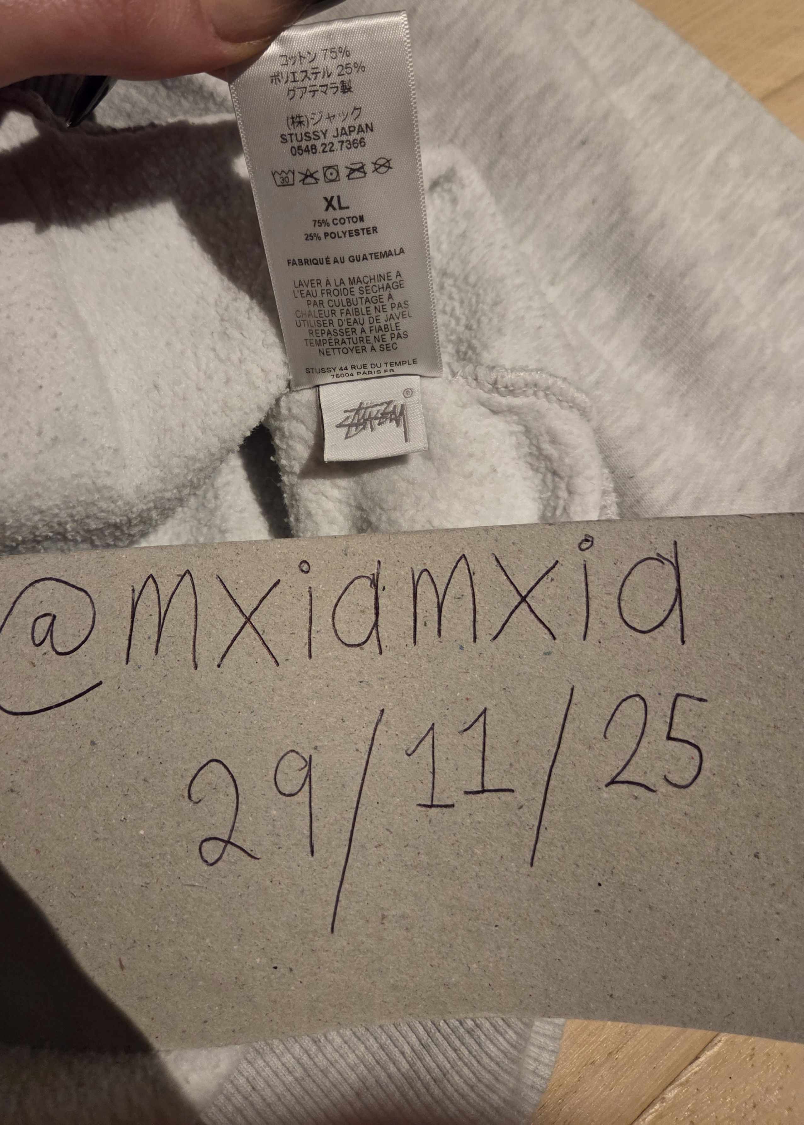 Stussy Stüssy Paris Hoodie Ash Heather Size US XL / EU 56 / 4 - 6 Thumbnail