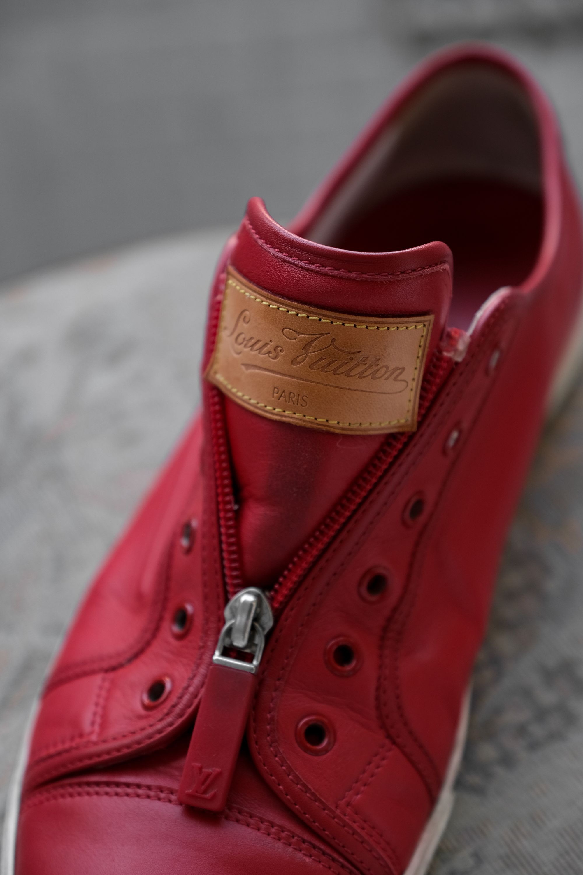 Louis Vuitton LOUIS VUITTON Zip-up Leather Sneakers Size US 8 / EU 41 - 4 Thumbnail