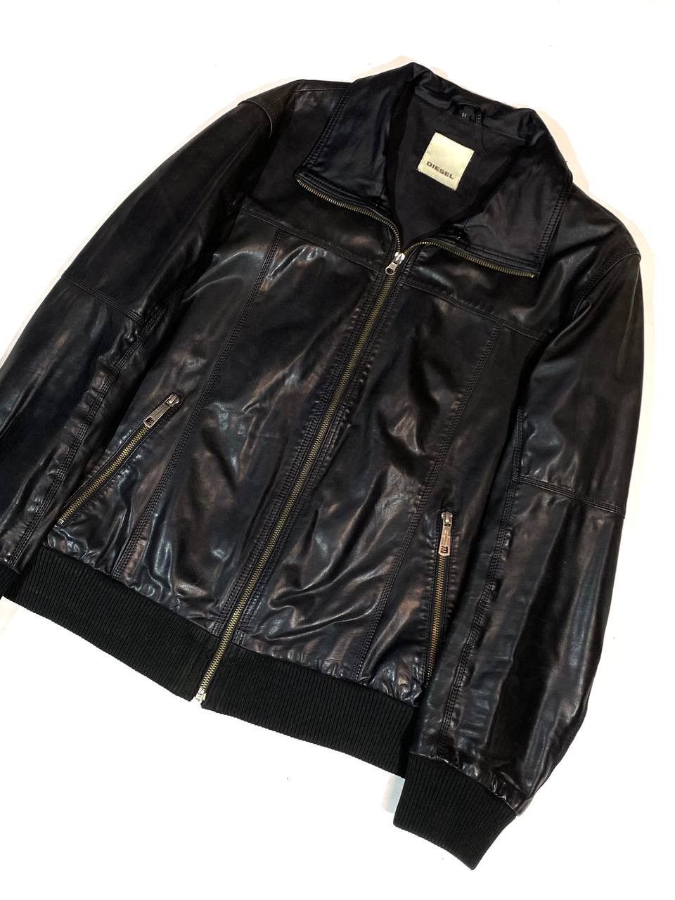 Diesel Diesel Men Leather Jacket Size US L / EU 52-54 / 3 - 4 Thumbnail