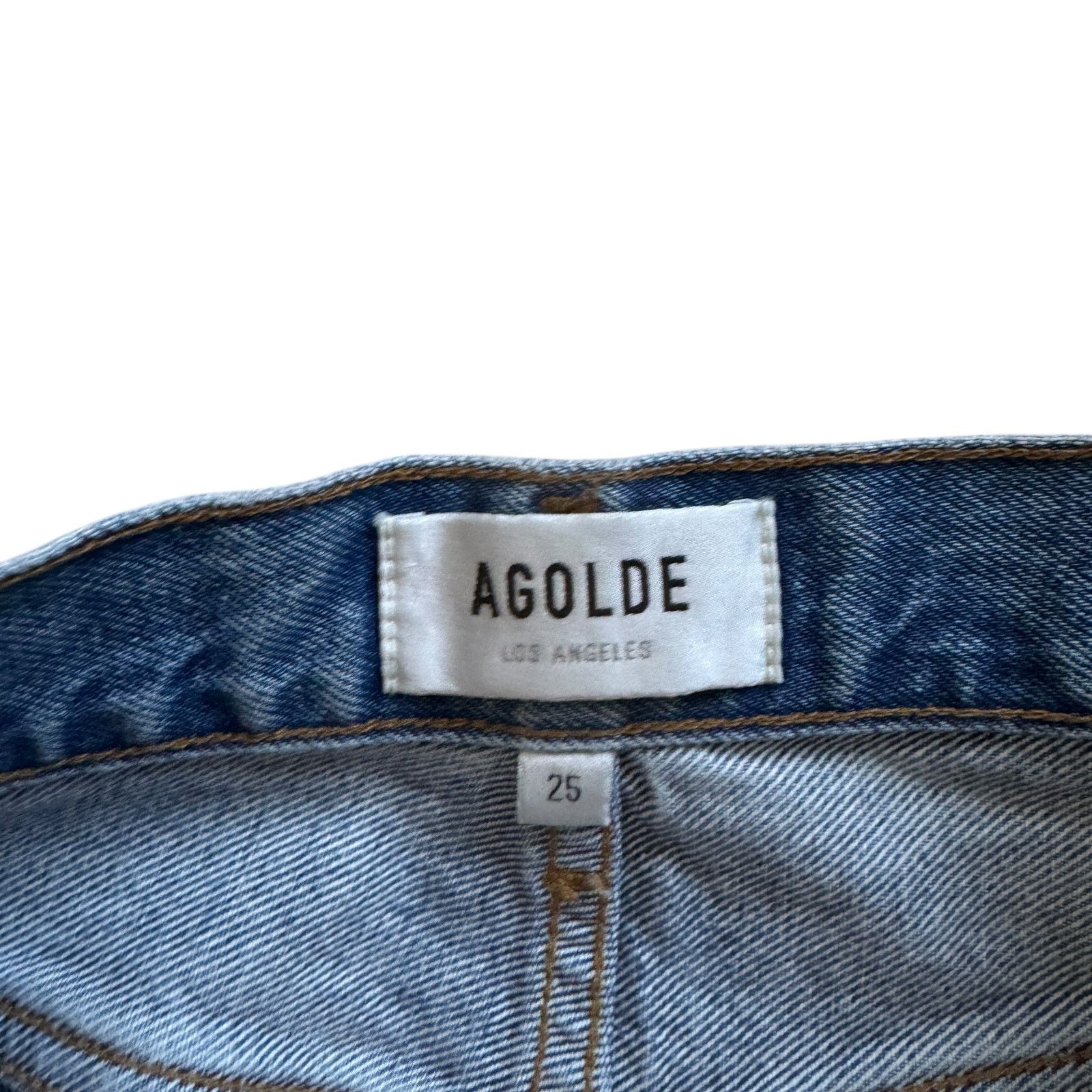 Agolde AGOLDE Riley High Rise Straight Crop Jean Haven Wash Size 25" / US 0 / IT 36 - 4 Thumbnail
