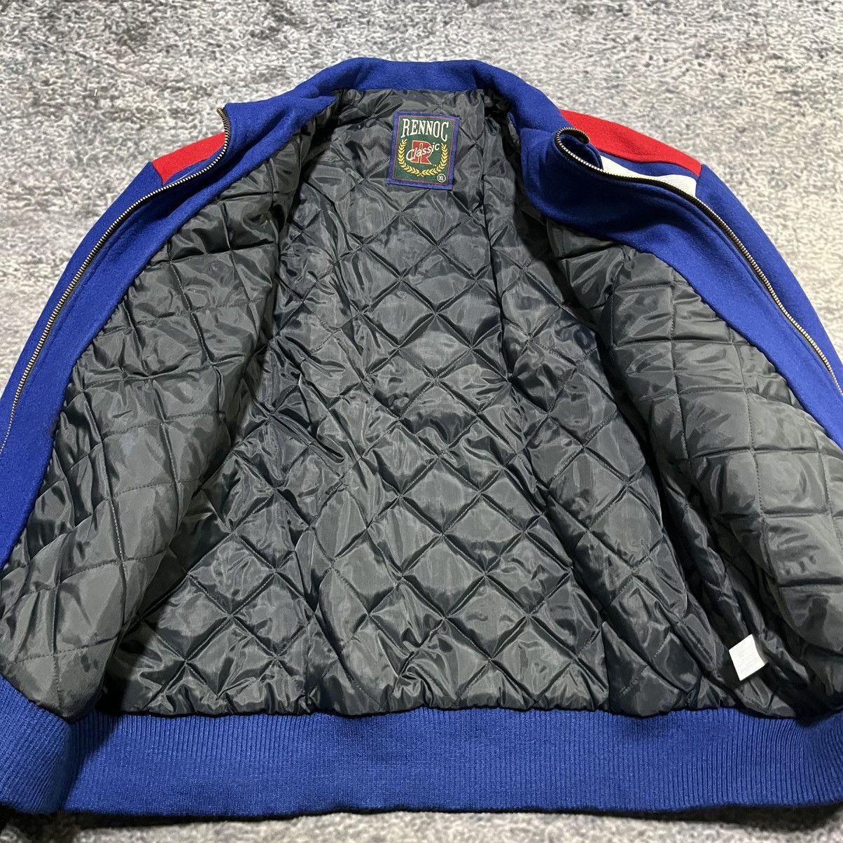 Rennoc VINTAGE RENNOC BLANK FULL ZIP VARSITY LETTERMAN JACKET Size US XL / EU 56 / 4 - 4 Thumbnail