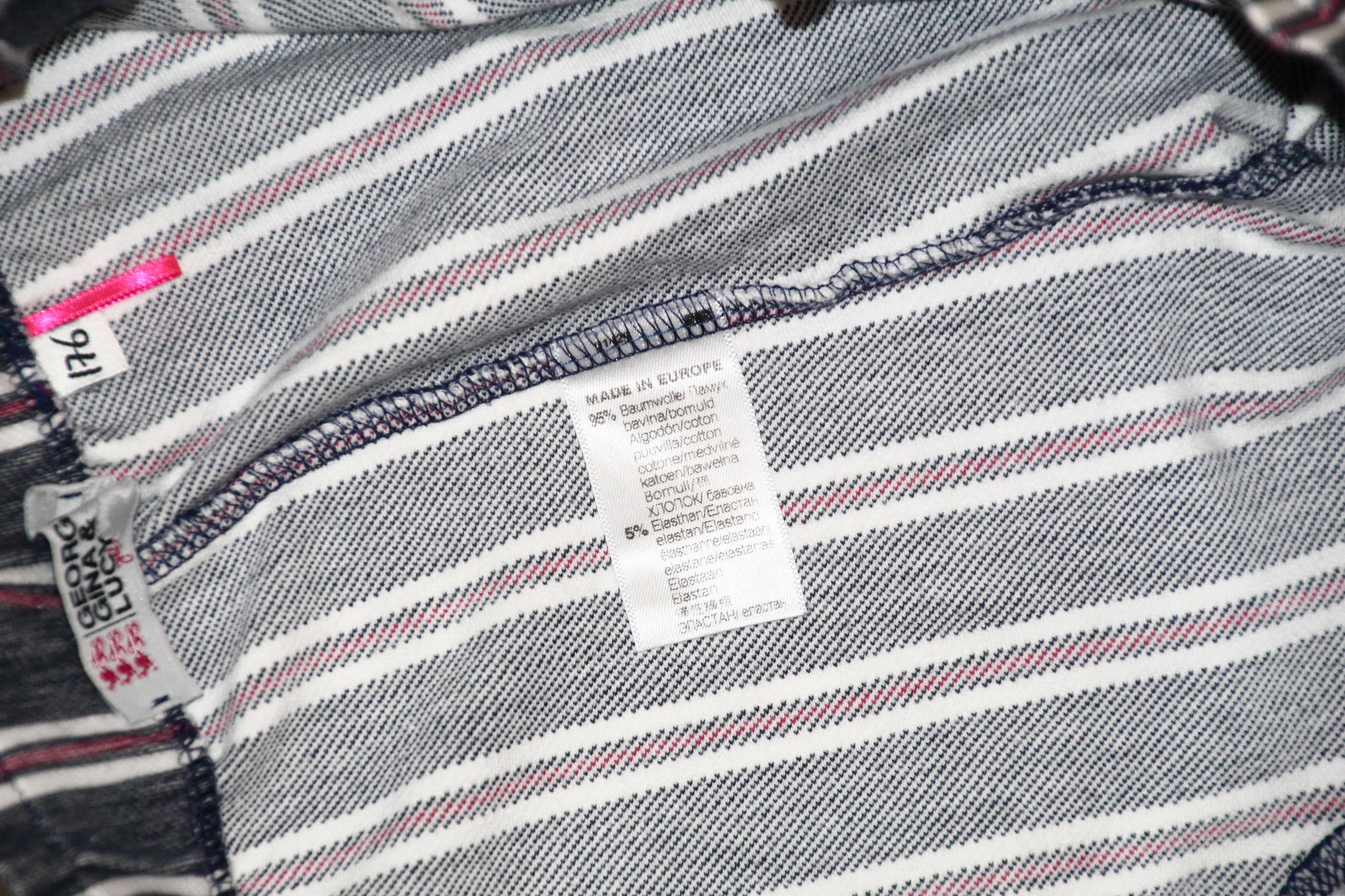 George Gina & Lucy George Gina & Lucy Washed Cotton Striped Cropped Pants Size 28" / US 6 / IT 42 - 8 Thumbnail