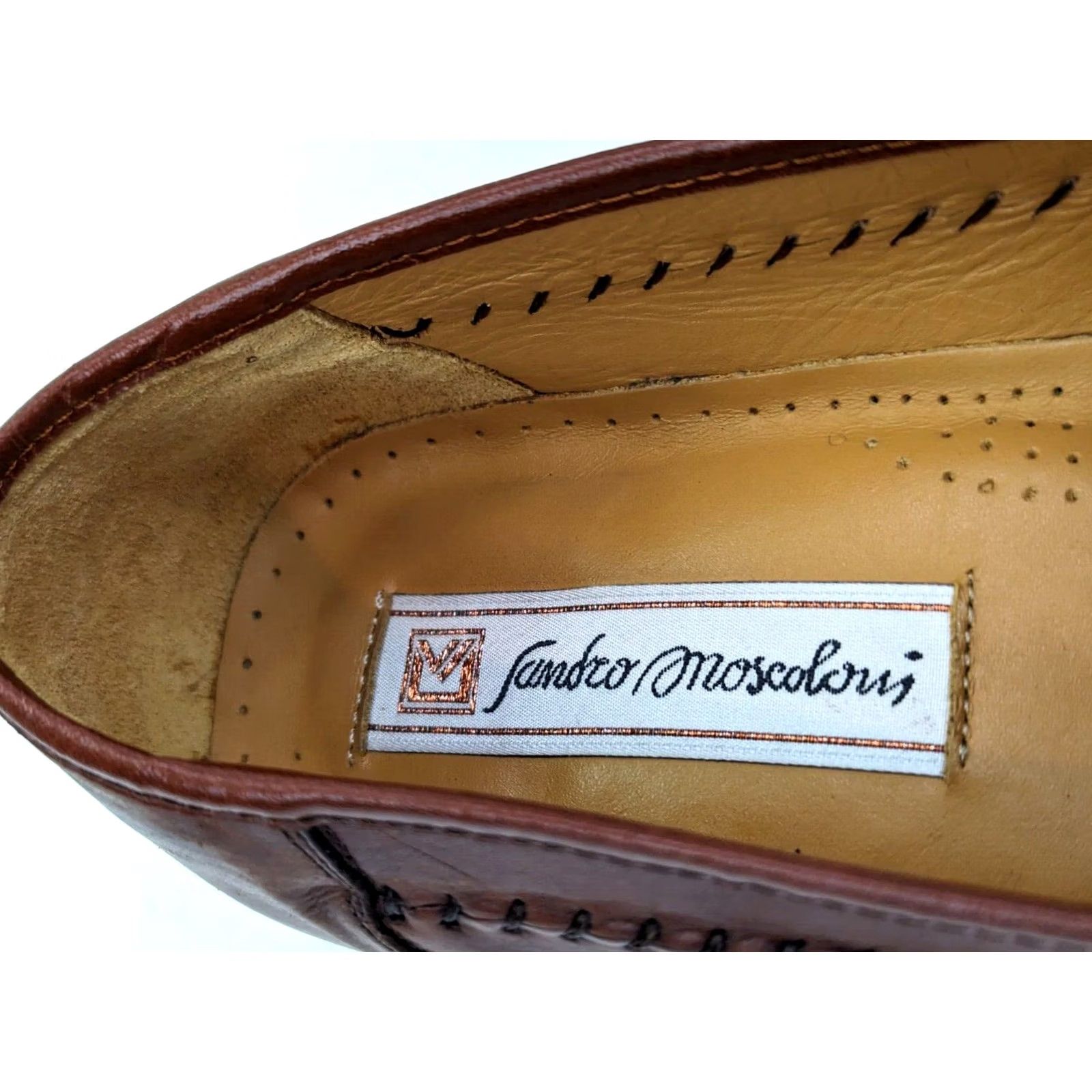 Sandro Moscoloni Sandro Moscoloni La Vida AMB Tassel Loafers Men 9.5 Brown Slip On Dress Leather Upper Lining Tassels Leather Sole City Logo Style Vintage No Size US 10 / EU 43 - 2 Thumbnail