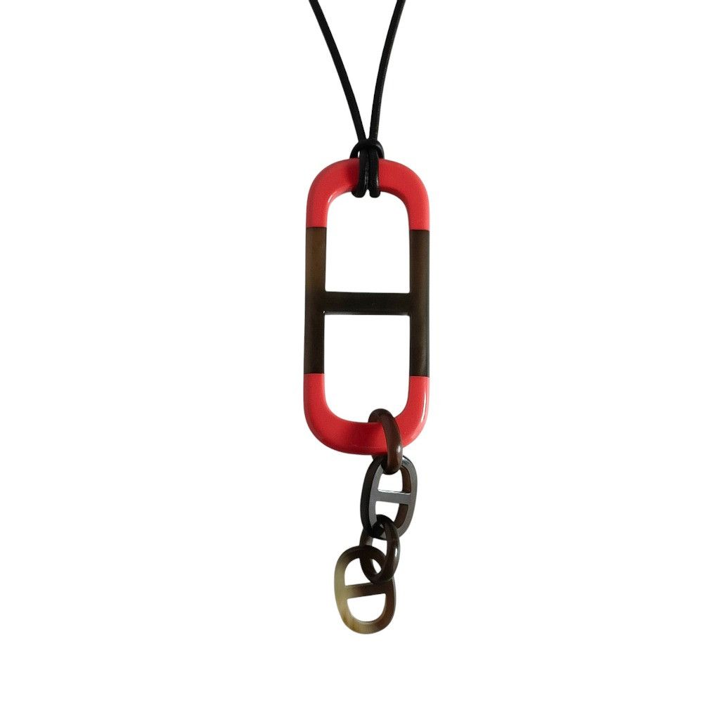 Hermes Hermès Amar Buffalo Horn Leather Necklace Leather Necklace DUTY FREE for USA