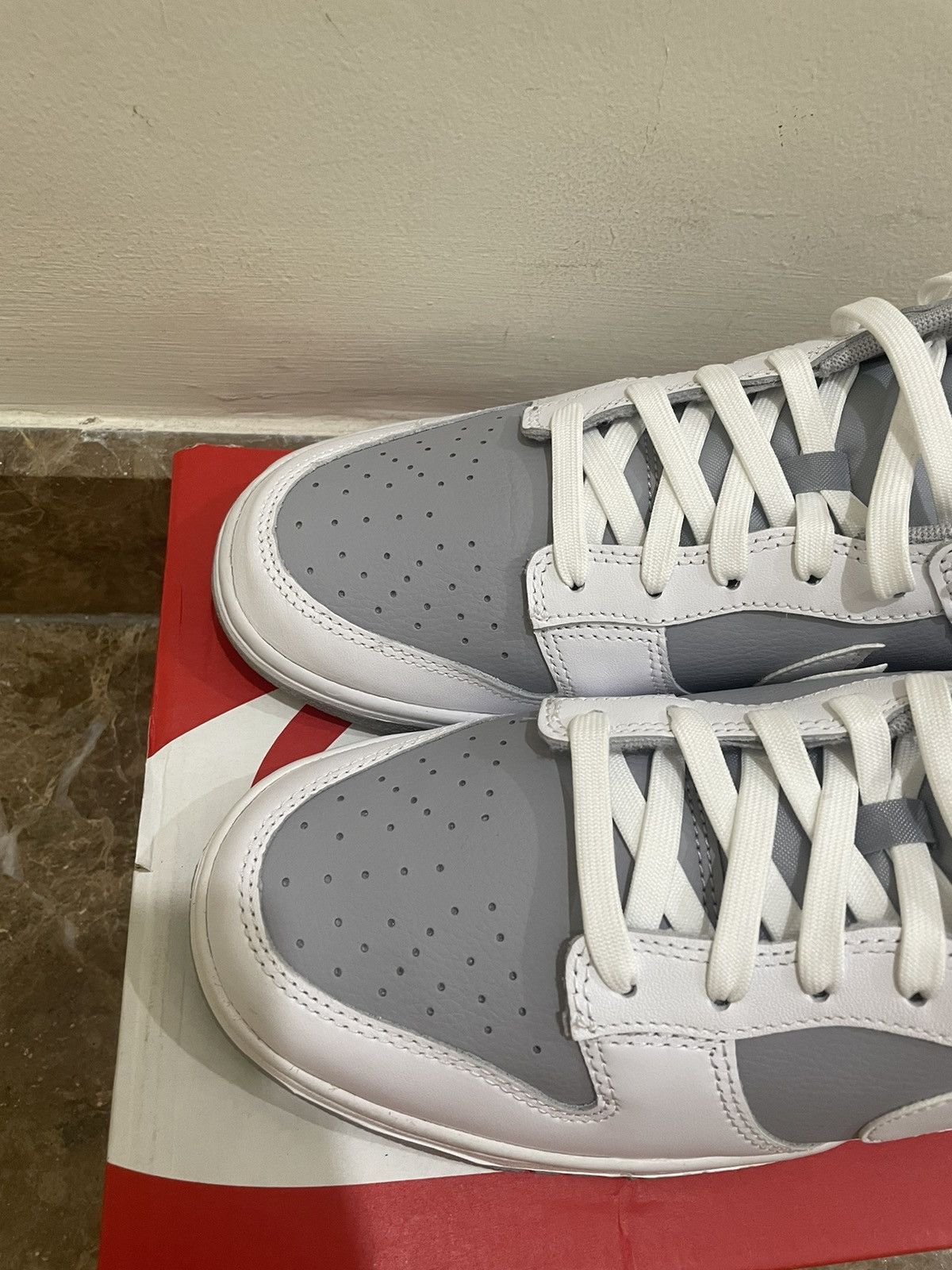 Nike ‼️Negotiable‼️ Nike Dunk Low White Neutral Grey Size US 10 / EU 43 - 4 Thumbnail