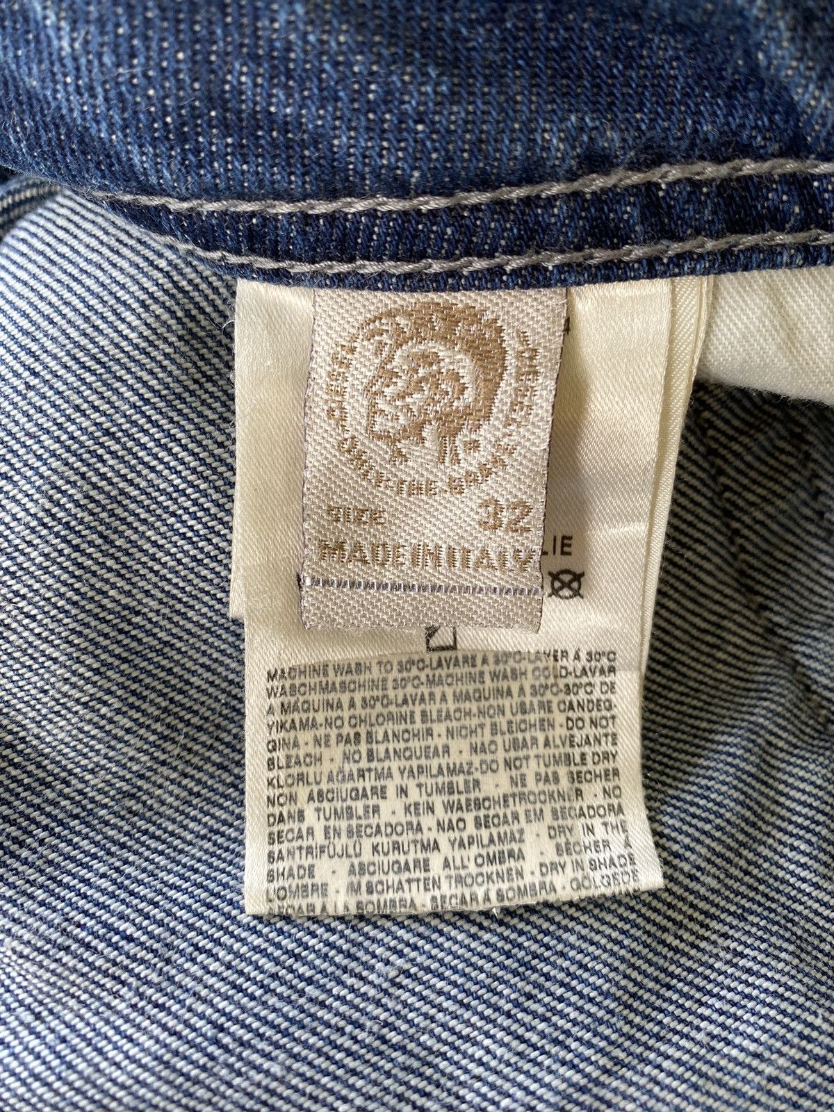 Diesel × Vintage Y2K DIESEL Zaghor Heavyweight Distressed Blue Washed Denim Size US 32 / EU 48 - 10 Thumbnail