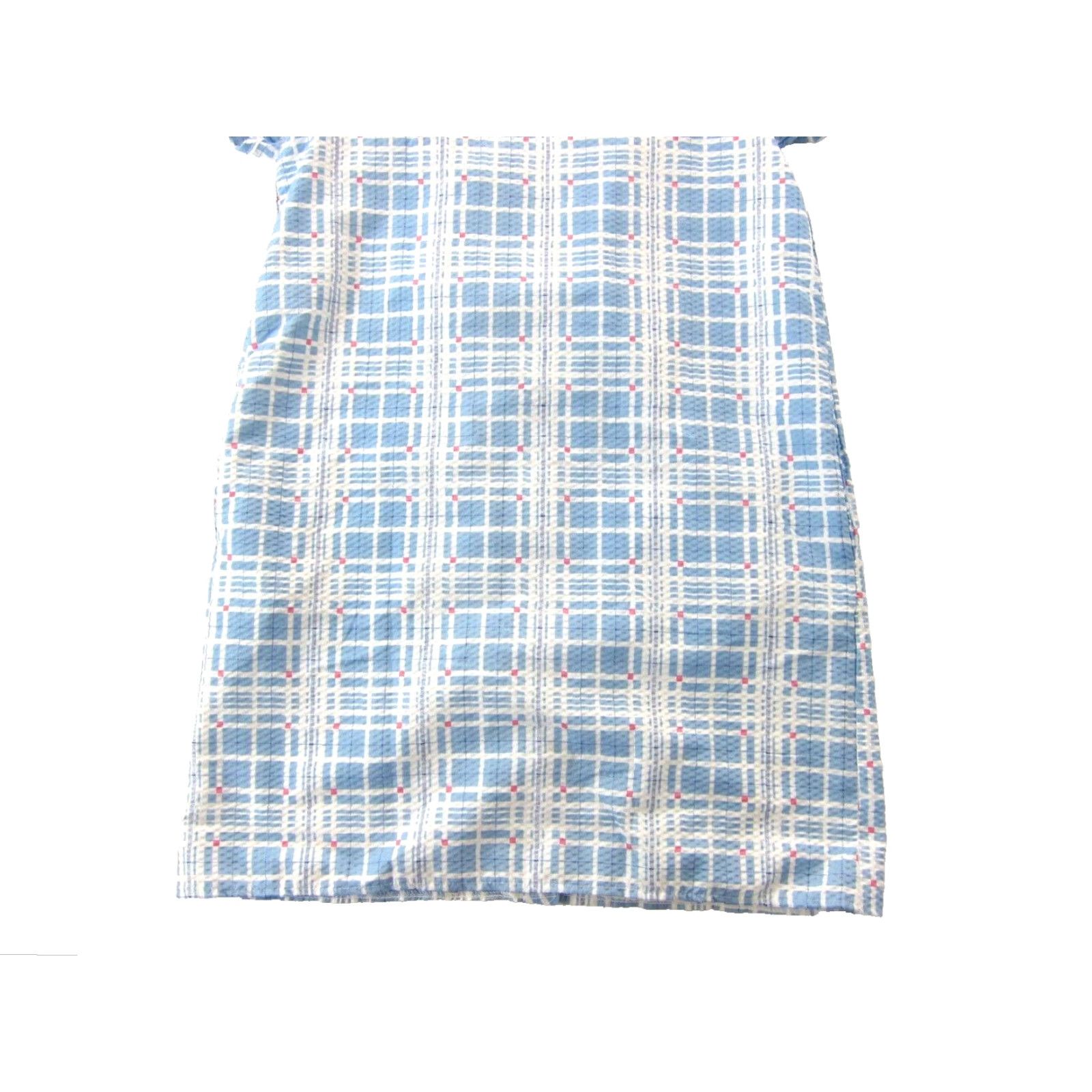 Vintage VINTAGE Casual Nights Dress Casual Nights Cotton Blue White Pink Plaid Floral Snap Pocket Midi House Dress Medium Women Pockets Floral 50s 60s Size M / US 6-8 / IT 42-44 - 6 Thumbnail