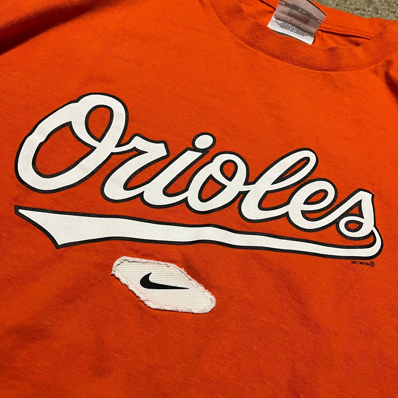 Nike Nike 2006 Orioles Nike Patched Logo MLB Orange Shirt Large Size US L / EU 52-54 / 3 - 3 Thumbnail