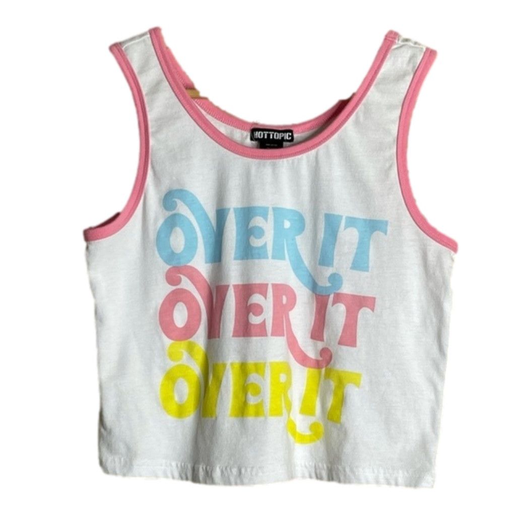 Hot Topic HOT Topic OVER IT pastel ringer tank top size small Size S / US 4 / IT 40 - 1 Thumbnail