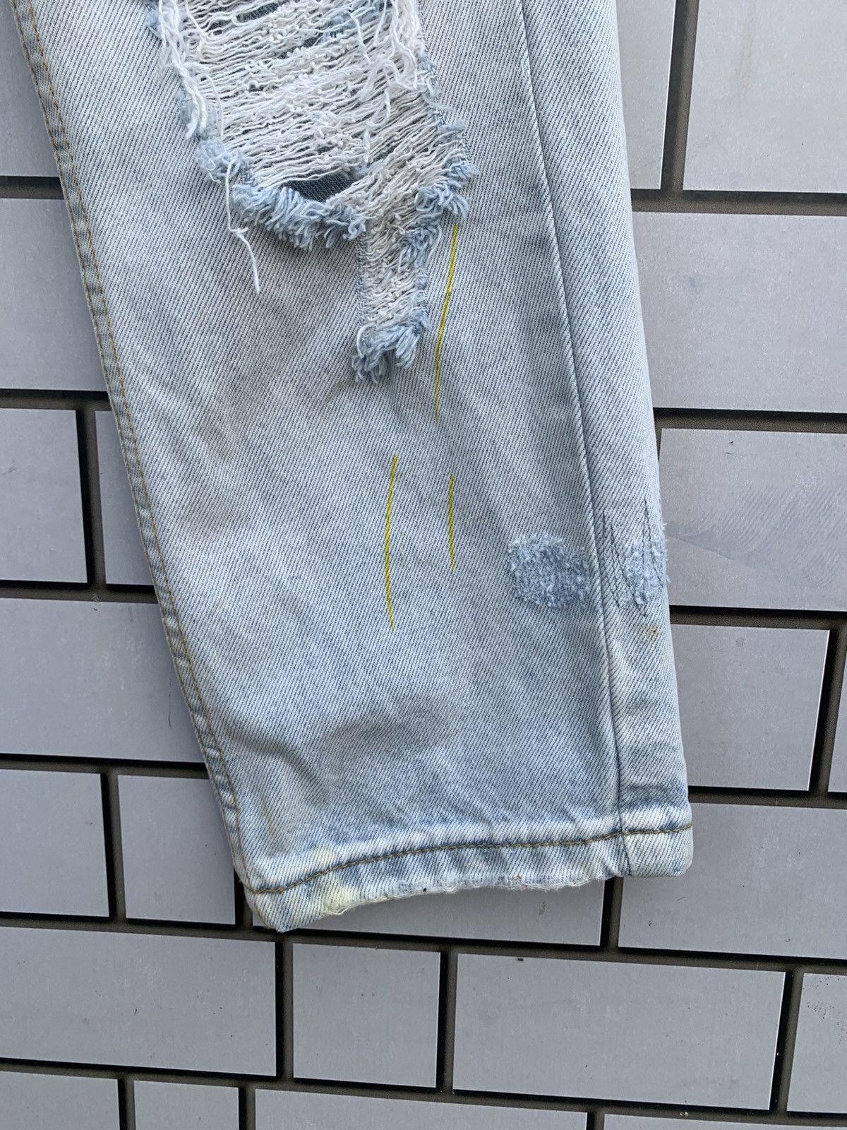 Drew House Drew House Smile Distressed Denim Size US 30 / EU 46 - 13 Thumbnail