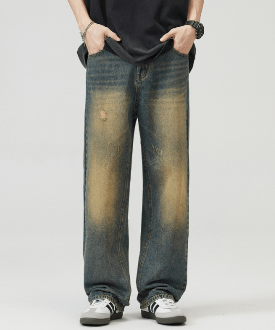 Japanese Brand × Jean American baggy wide-leg ripped oversize jeans Size US 32 / EU 48 - 1 Thumbnail