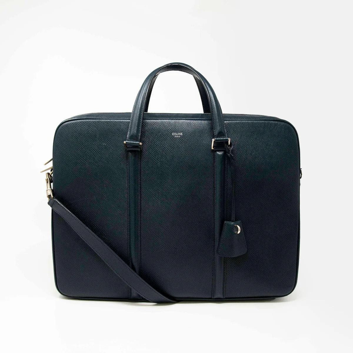 Celine o1bcso1str1124 Size: OS / Medium Briefcase in Navy Blue Size ONE SIZE - 1 Thumbnail