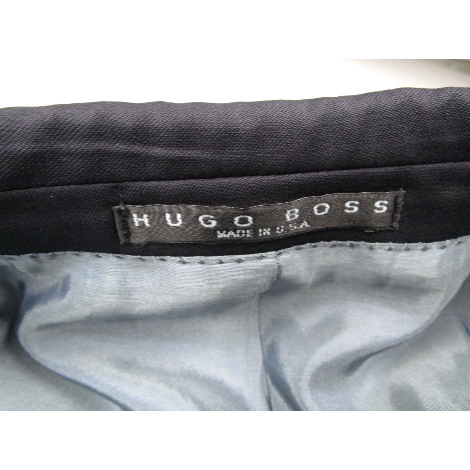 Hugo Boss HUGO BOSS Men's 2 Button Super 100 Wool Blue Regular Fit Suit Jacket 44 Size 44R - 2 Thumbnail