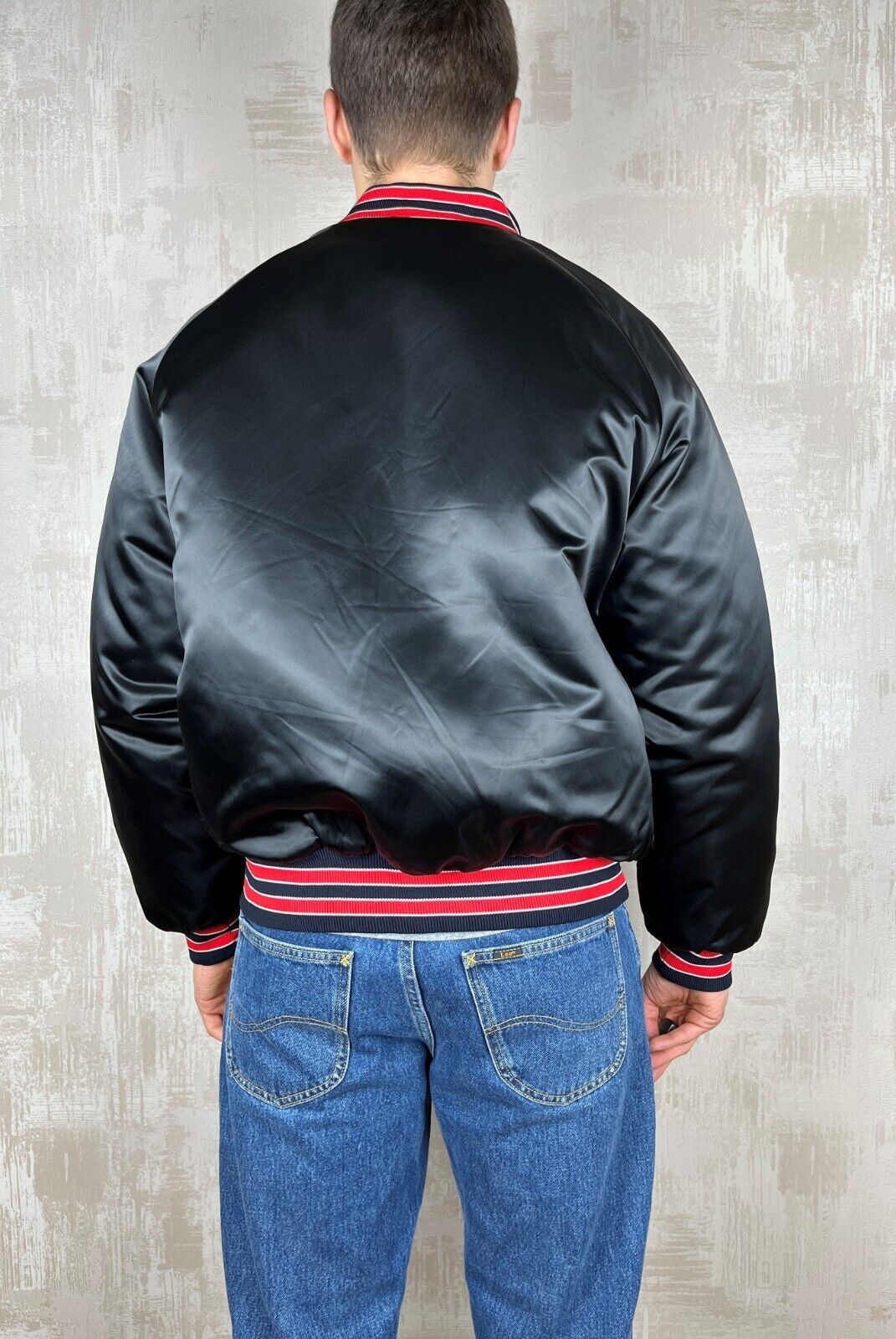 Nike 80's NIKE Vintage Satin Bomber Jacket Snap Button Size US L / EU 52-54 / 3 - 15 Thumbnail