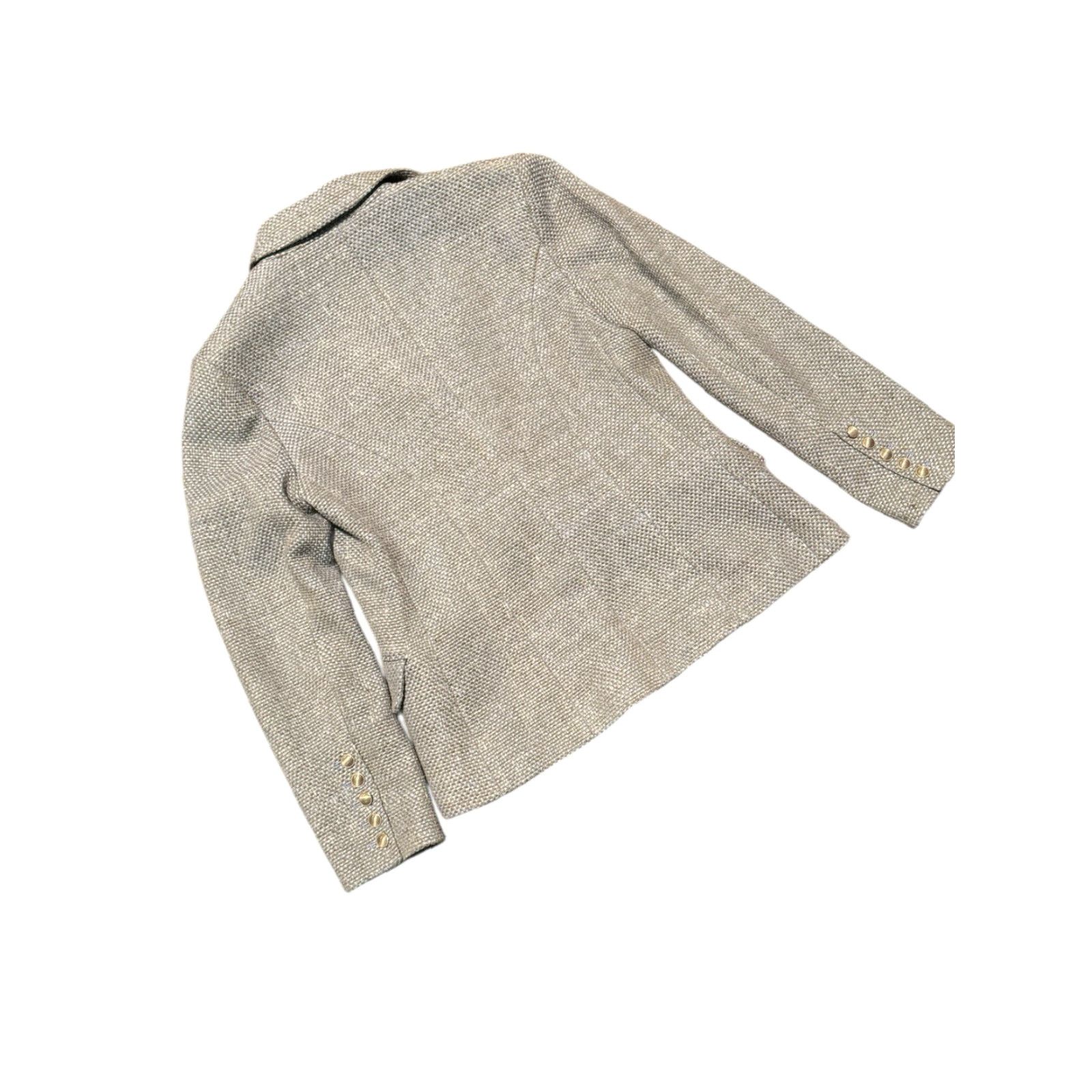 VINTAGE L'AGENCE Kenzie Double-Breasted Tweed Blazer Blue Size 8 Women Blazer Regular Size (Blue)