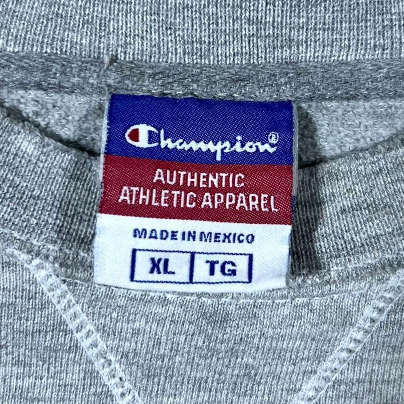 Champion VINTAGE Champion Sweatshirt Grey Embroidered Logo Made In Mexico XL Crewneck Mens Size US XL / EU 56 / 4 - 3 Thumbnail
