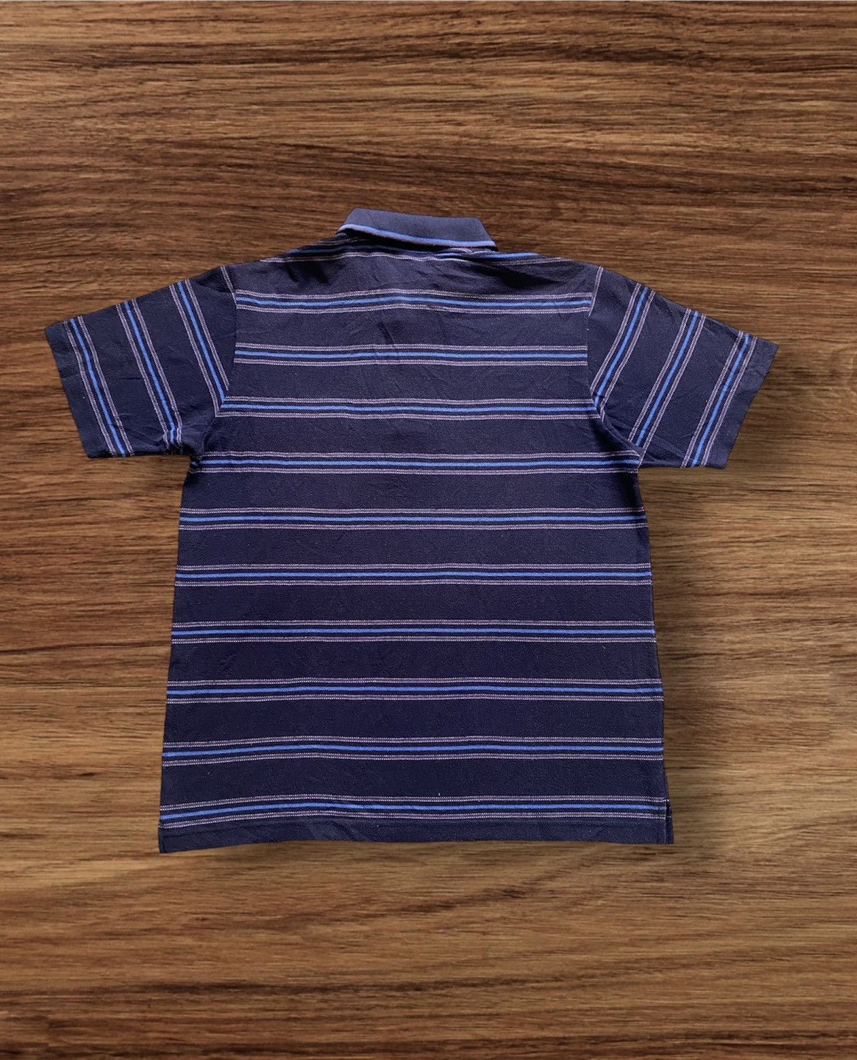 Japanese Brand Kansai Yamamoto Up To You Single Pocket Striped Polo Tee Size US M / EU 48-50 / 2 - 2 Thumbnail