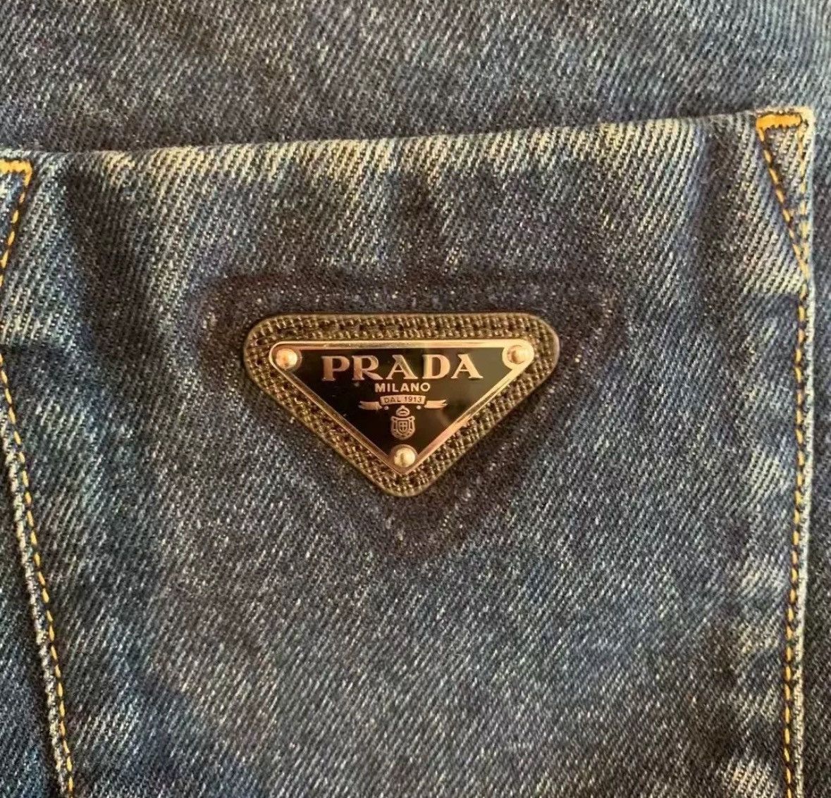 Prada PradaFW22 Logo lapel long-sleeved denim jacket 2503-Nextarr Size US L / EU 52-54 / 3 - 3 Thumbnail