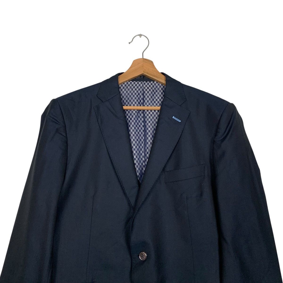 Japanese Brand DUE MISURA Wool Silk Blazer Jacket #2748-C124 Size US M / EU 48-50 / 2 - 2 Thumbnail