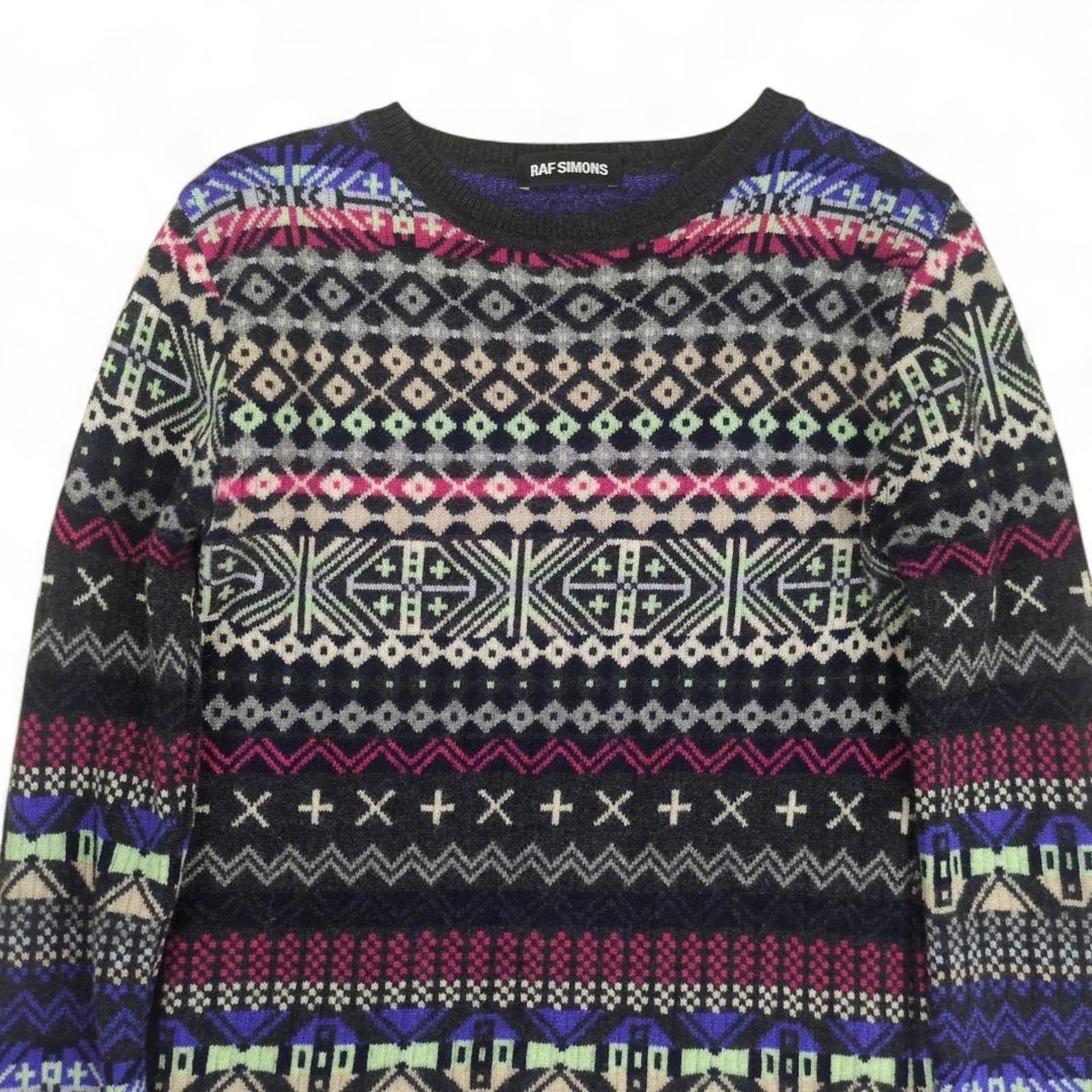 Raf Simons Raf Simons - Patterned Wool Crew Neck Sweater Size US M / EU 48-50 / 2 - 5 Thumbnail