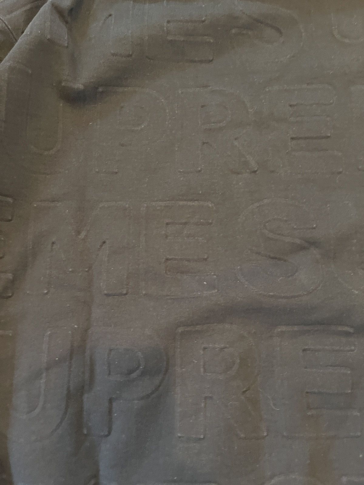Supreme All over embossed logo hoodie Size US L / EU 52-54 / 3 - 7 Thumbnail