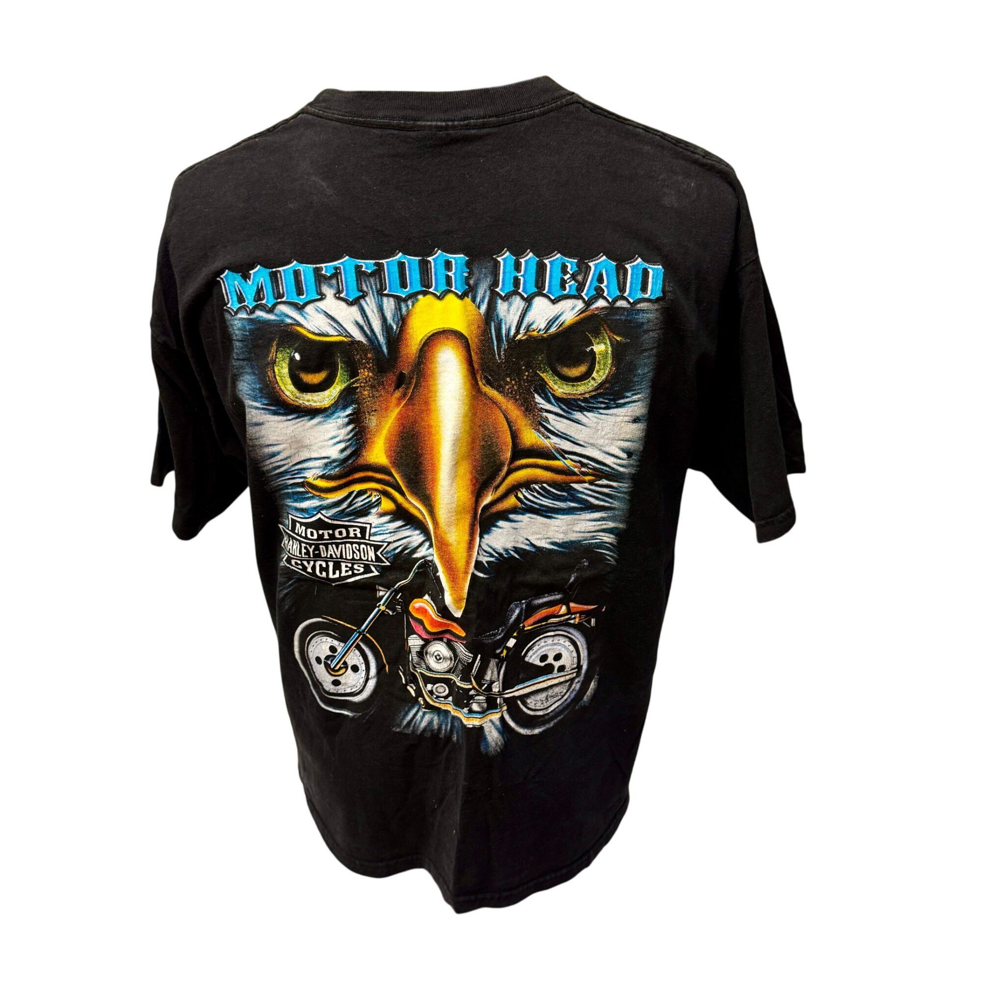 Other Y2K Harley Davidson Motorcycle BALD EAGLE Motor Head Shirt Size US XL / EU 56 / 4 - 2 Thumbnail