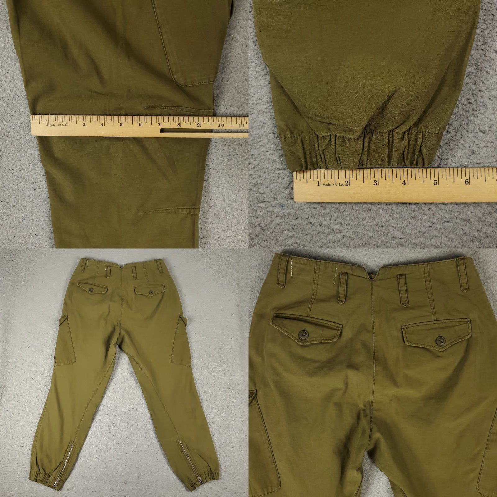 Rag & Bone Rag & Bone Pants Womens 28 Green Cargo Ankle Zip Tapered Jogger Size 28" / US 6 / IT 42 - 8 Thumbnail