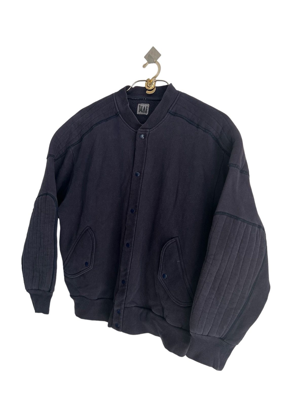 Final Home 1980s Miyake DS HAI Survivor Shoulder & Sleeve Paded Bomber Size US M / EU 48-50 / 2 - 4 Thumbnail