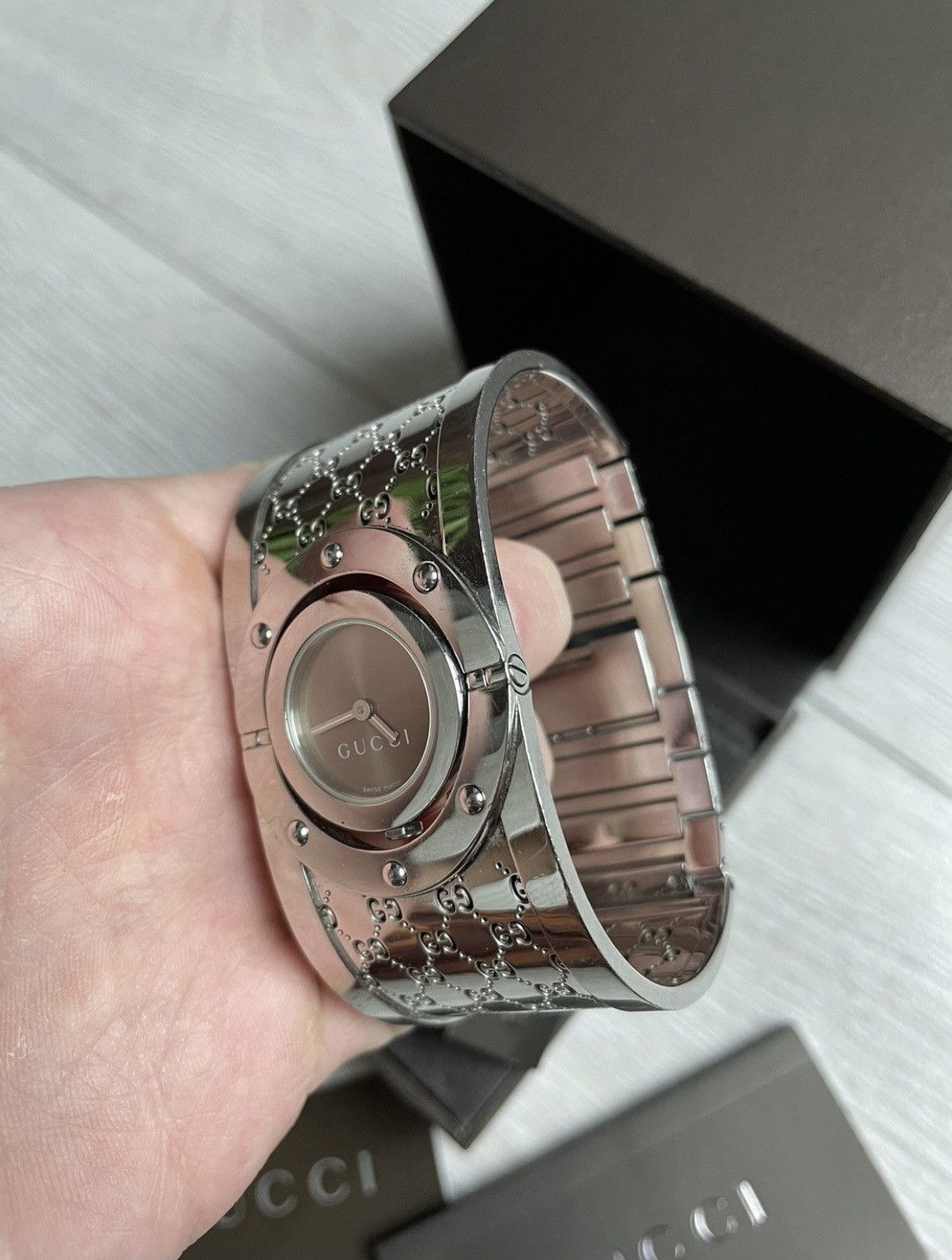 Gucci × Vintage Gucci Monogram Silver Watch Size ONE SIZE - 5 Thumbnail