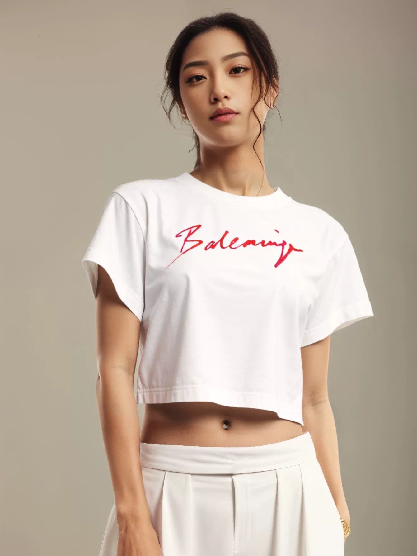 Balenciaga White Short T-shirt