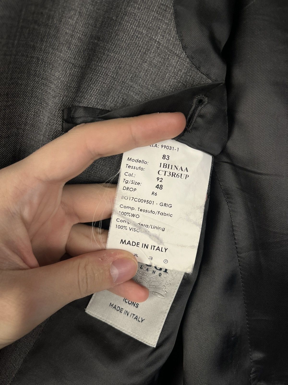 Boggi Boggi Milano Icons Luxury Wool Suit Made in Italy Size 38R - 18 Thumbnail