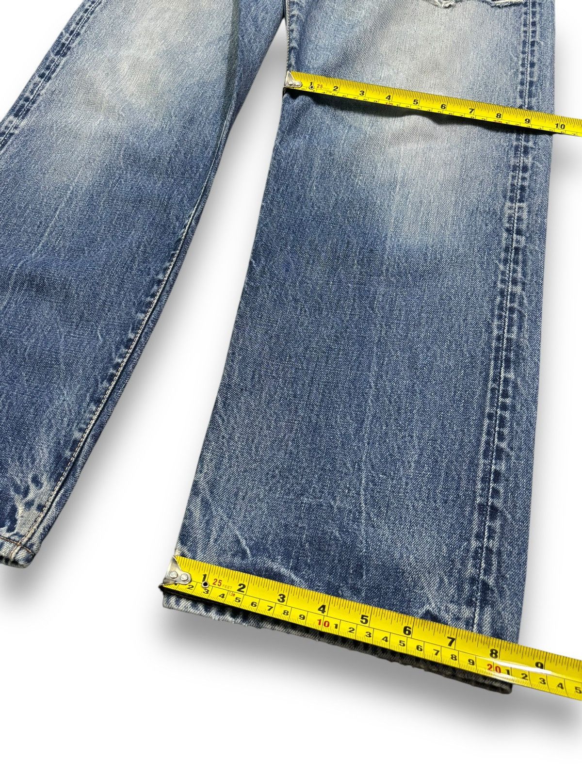 Evisu Vintage 00s Evisu Selvedge Loose Distressed Jeans by Yamane Size US 31 - 21 Thumbnail