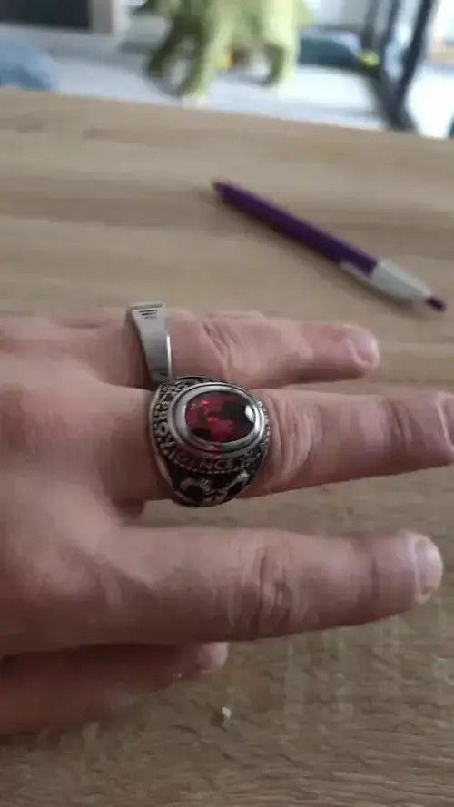 Other Unique Stone Ring Steel Retro Jewelry Size ONE SIZE - 1 Thumbnail