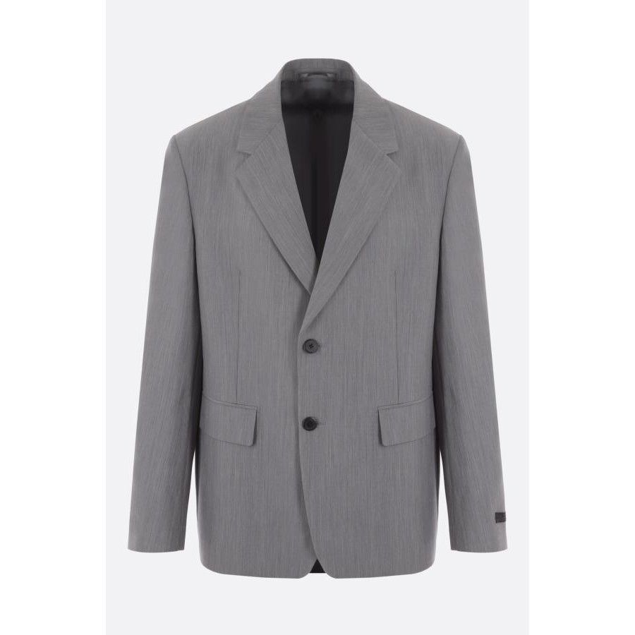 Prada PRADA Wool Mohair Navy Single Breasted Jacket New & Authenti Size US M / EU 48-50 / 2 - 1 Preview