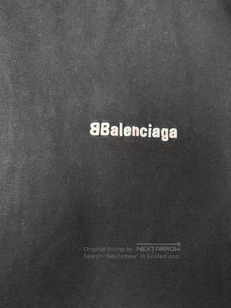 Balenciaga Balenciaga Logo Printed Vintage Plain Short Sleeve T-Shirt Size US XL / EU 56 / 4 - 3 Thumbnail