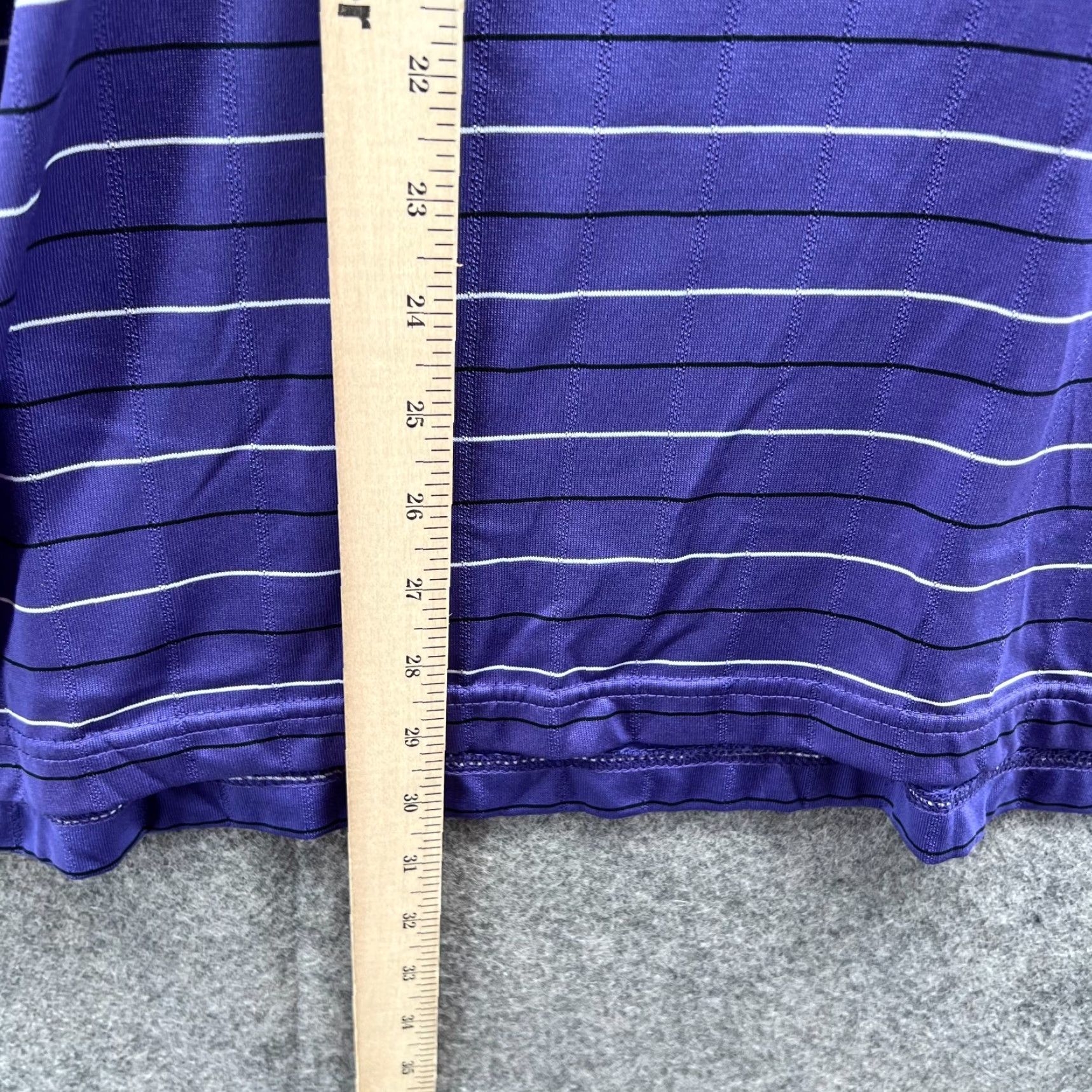 Izod Izod Polo Shirt Men XXL Adult Purple Striped Short Sleeve Button Collared 50 Chest Polo Shirt Mens Size US XXL / EU 58 / 5 - 2 Thumbnail