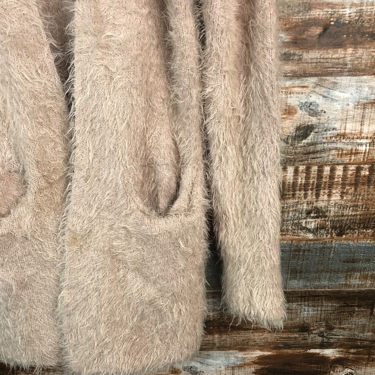 Vintage Actuel mohair shaggy fur Cardigan Knitwear #A1324 Size M / US 6-8 / IT 42-44 - 8 Thumbnail