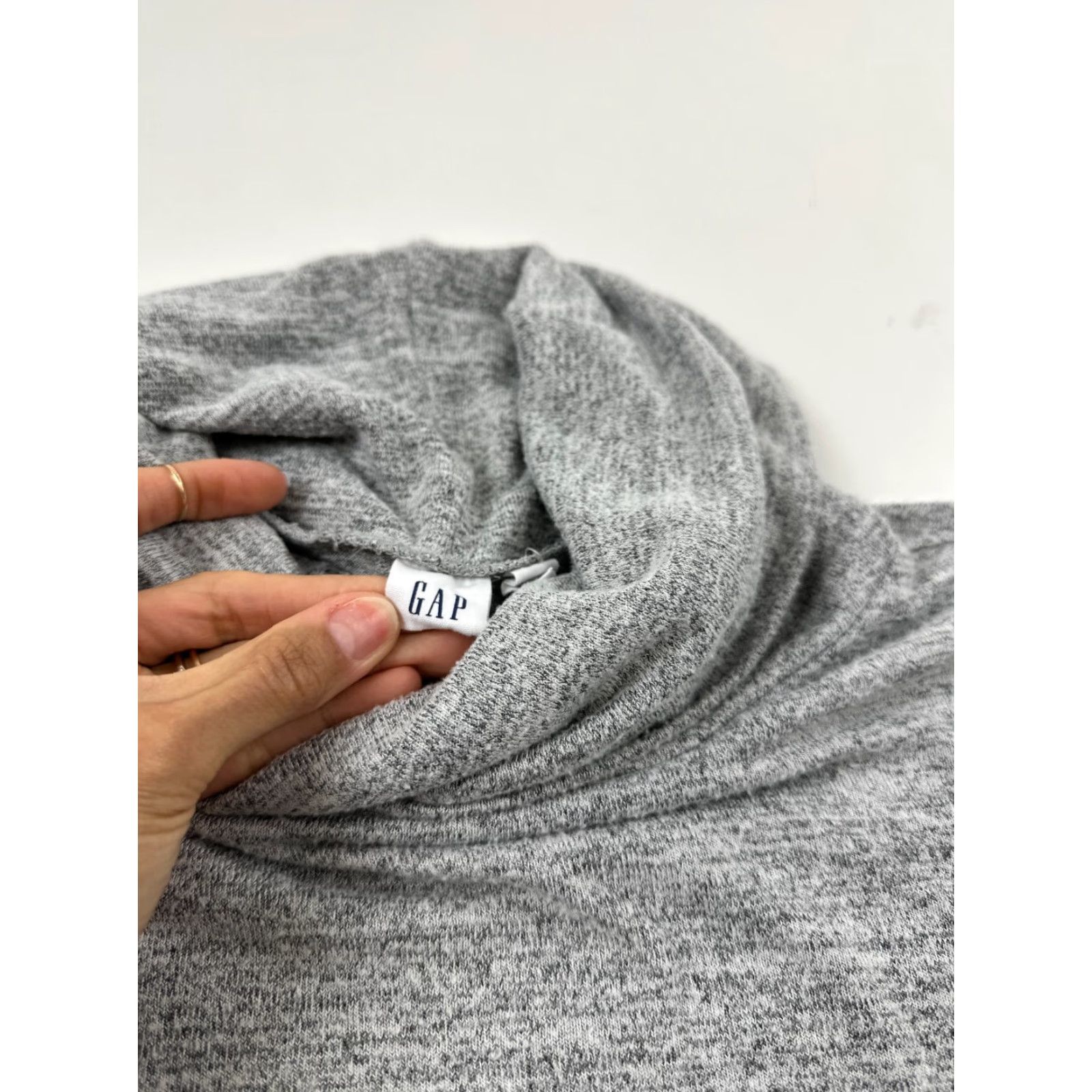 Gap Gap Dress Women Small Gray Heather Midi Stretch Short Sleeve Turtleneck Pullover Size S / US 4 / IT 40 - 3 Thumbnail