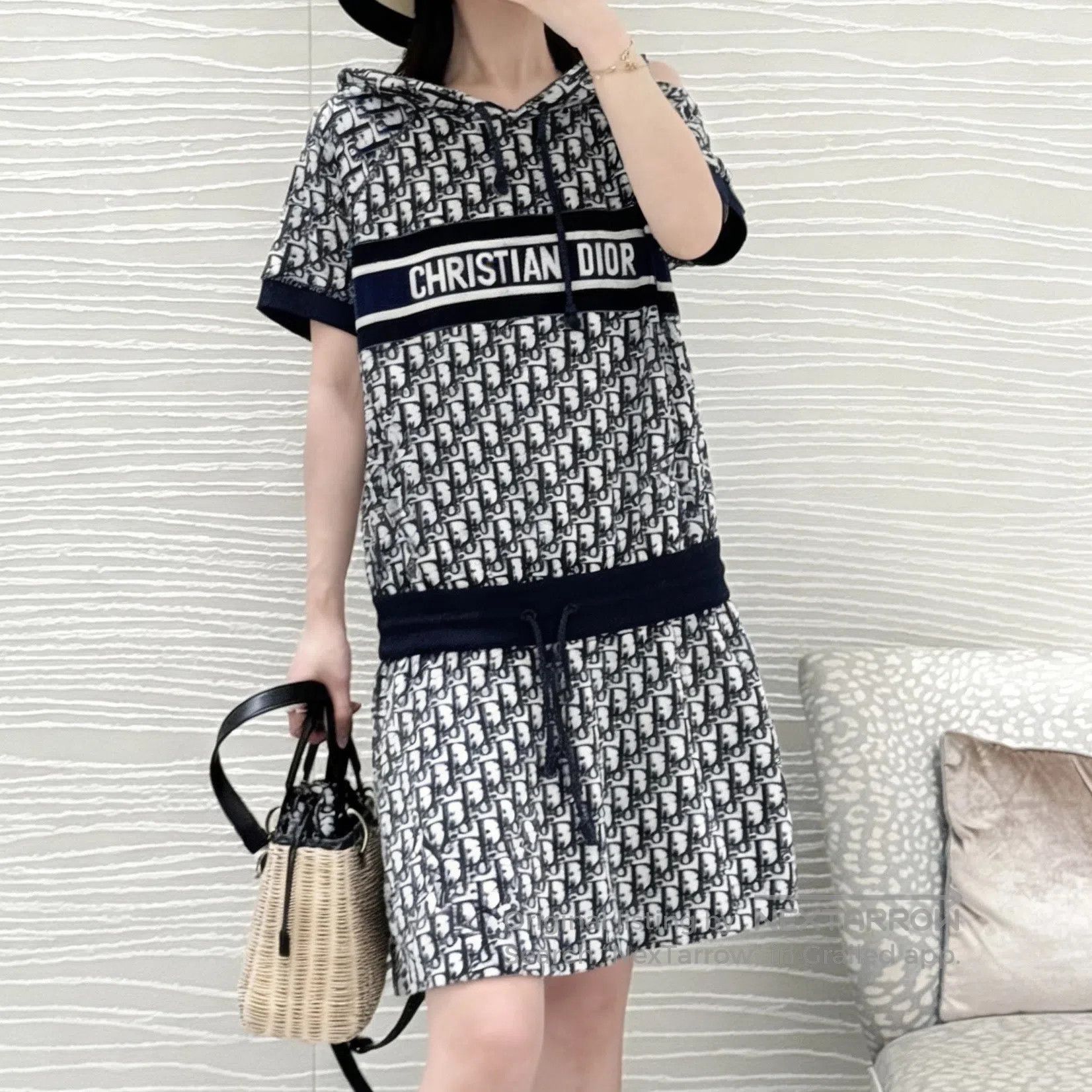 Dior Dior Monogrammed Logo Long Dress with Letters| Size S / US 4 / IT 40 - 7 Thumbnail