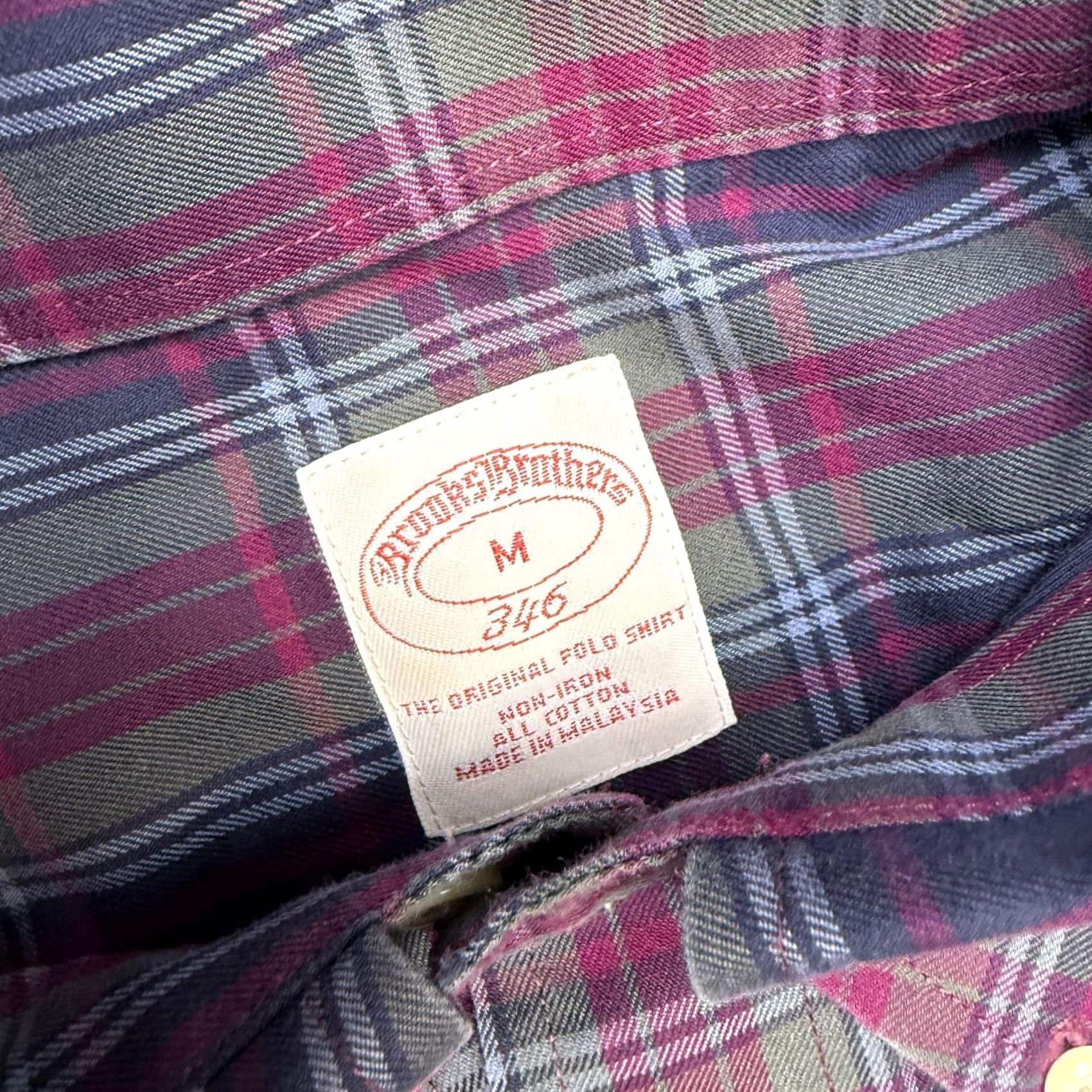 Brooks Brothers Brooks Brothers Shirt Mens M Navy Purple Plaid 346 Button-Down Non-Iron Size US M / EU 48-50 / 2 - 4 Thumbnail