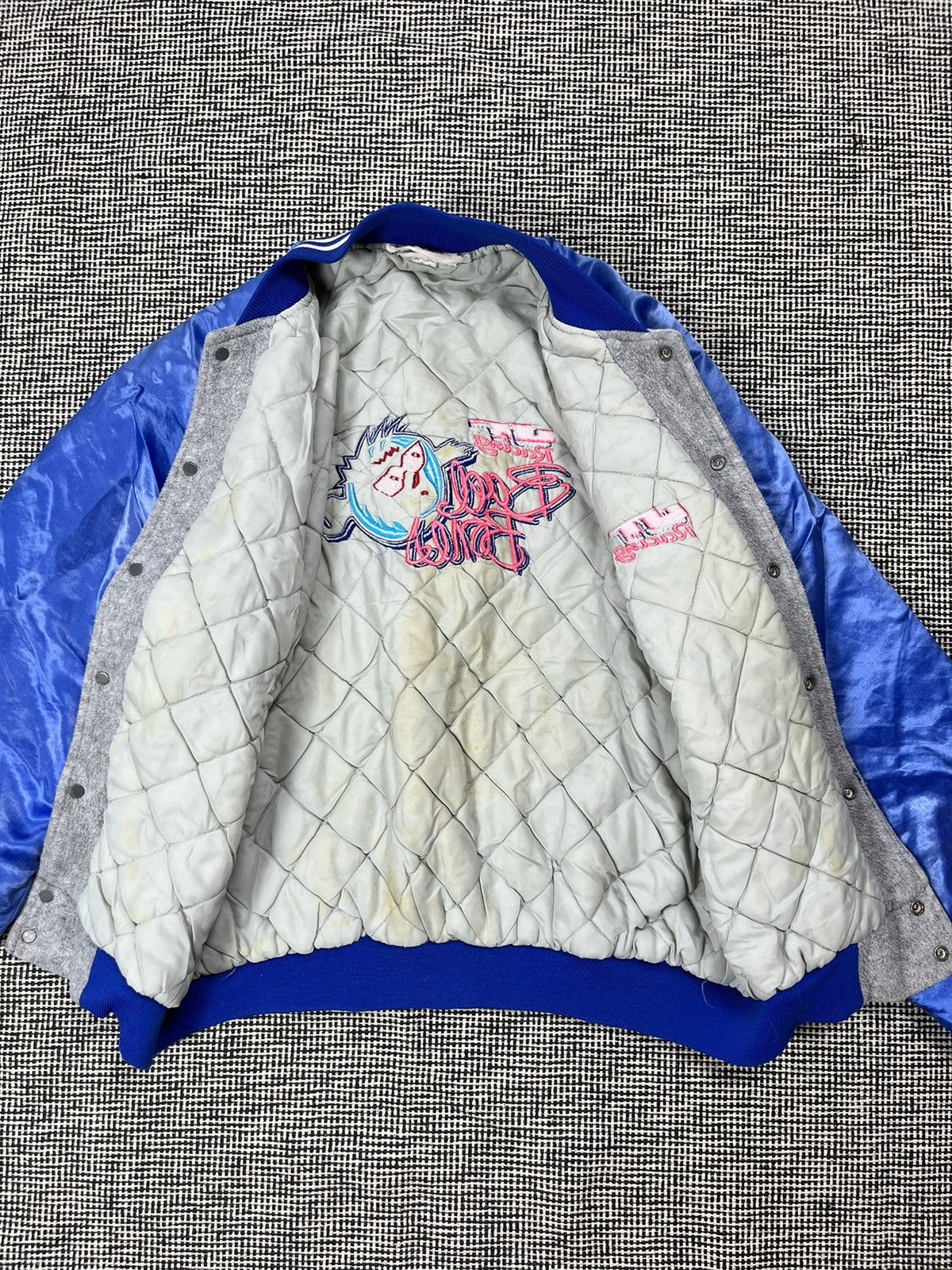 Vintage ➕ 90s vintage JT racing Bad Bones made in usa varsity jacket Size US L / EU 52-54 / 3 - 5 Thumbnail
