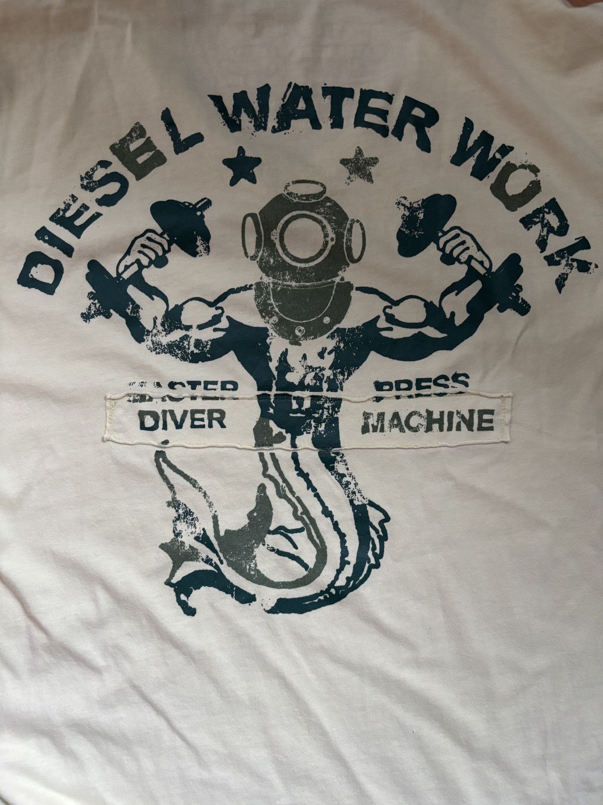 Diesel Rare Vintage T-Shirt Diesel Water Work 978 Luxury Punk Size US S / EU 44-46 / 1 - 6 Thumbnail