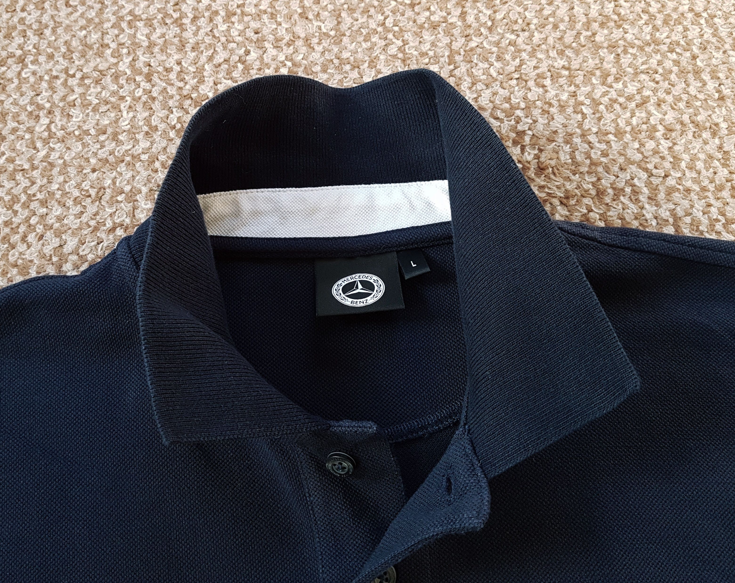 Mercedes-Benz Mercedes Benz Men's Polo T Shirt Retro Logo sz L Size US L / EU 52-54 / 3 - 5 Thumbnail
