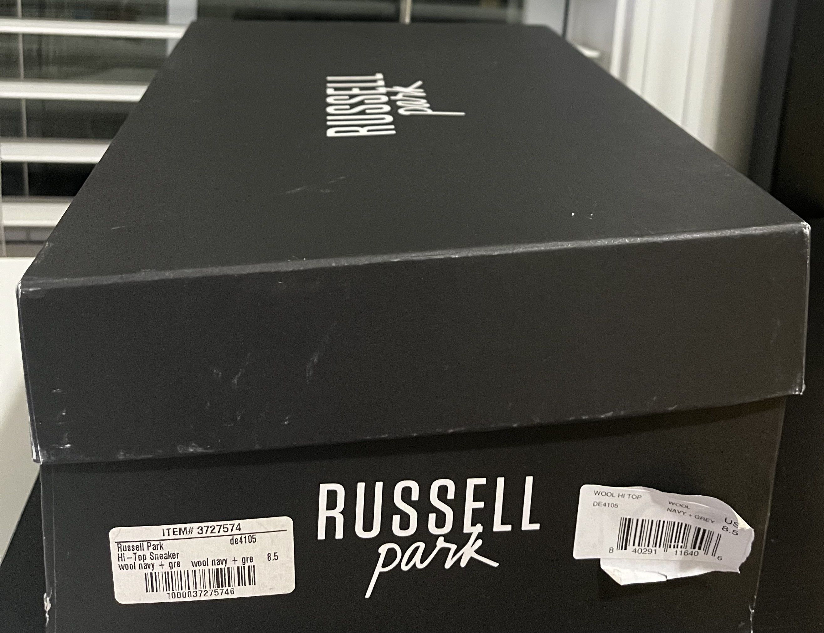 Other Russell Park Wool Bouclé Hi-Top Sneaker Navy Grey US8.5 Size US 8.5 / EU 41-42 - 9 Thumbnail