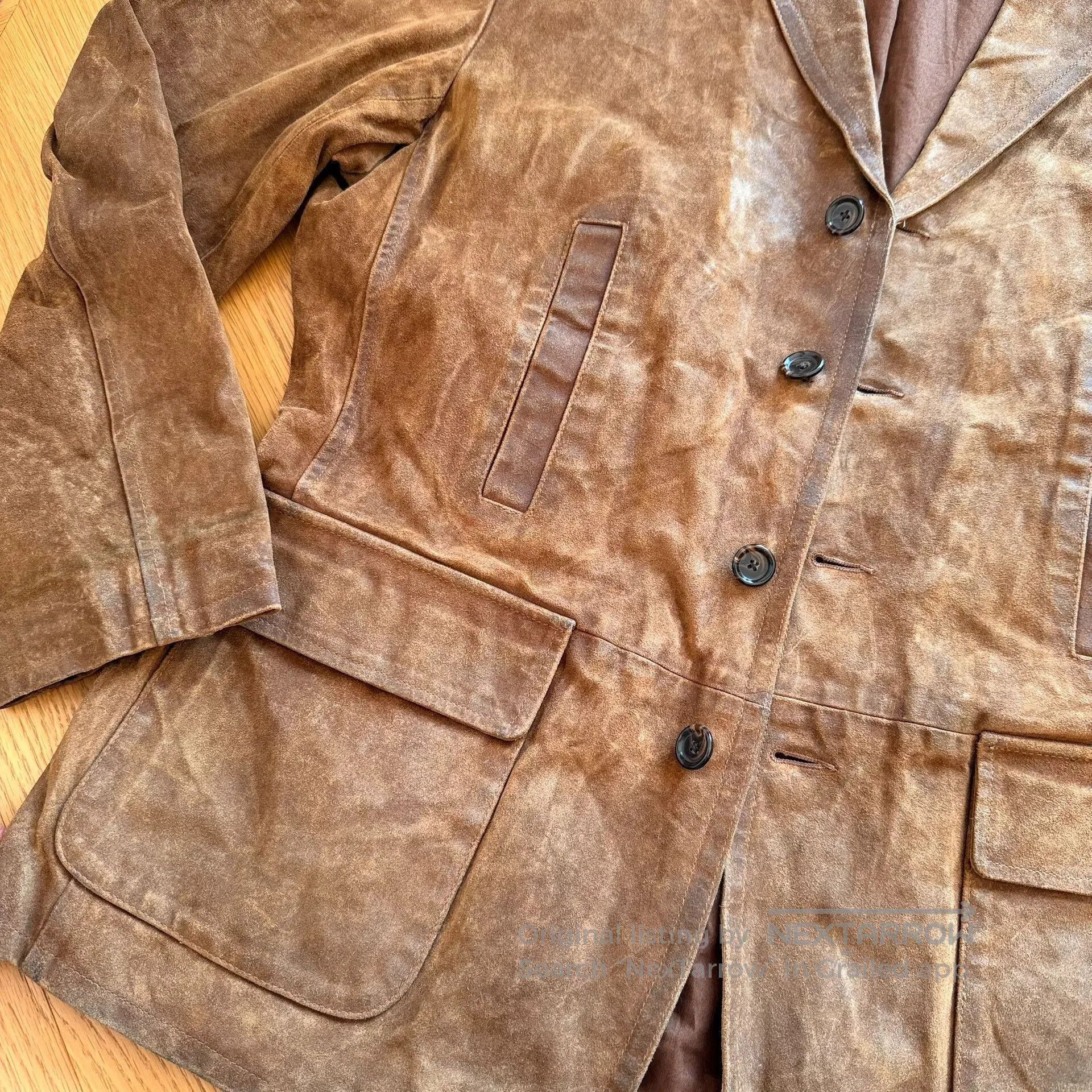 RLX Ralph Lauren Vintage Brown Leather Hunting Jacket. Size US L / EU 52-54 / 3 - 2 Thumbnail