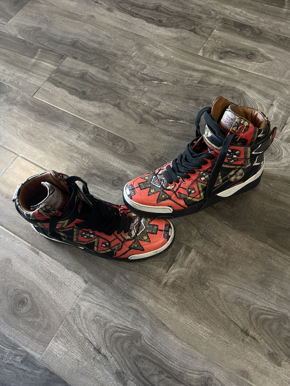 Givenchy Givenchy Tyson Aztec Plaid Hi Tops Riccardo Tisci Era Size US 10.5 / EU 43-44 - 3 Thumbnail
